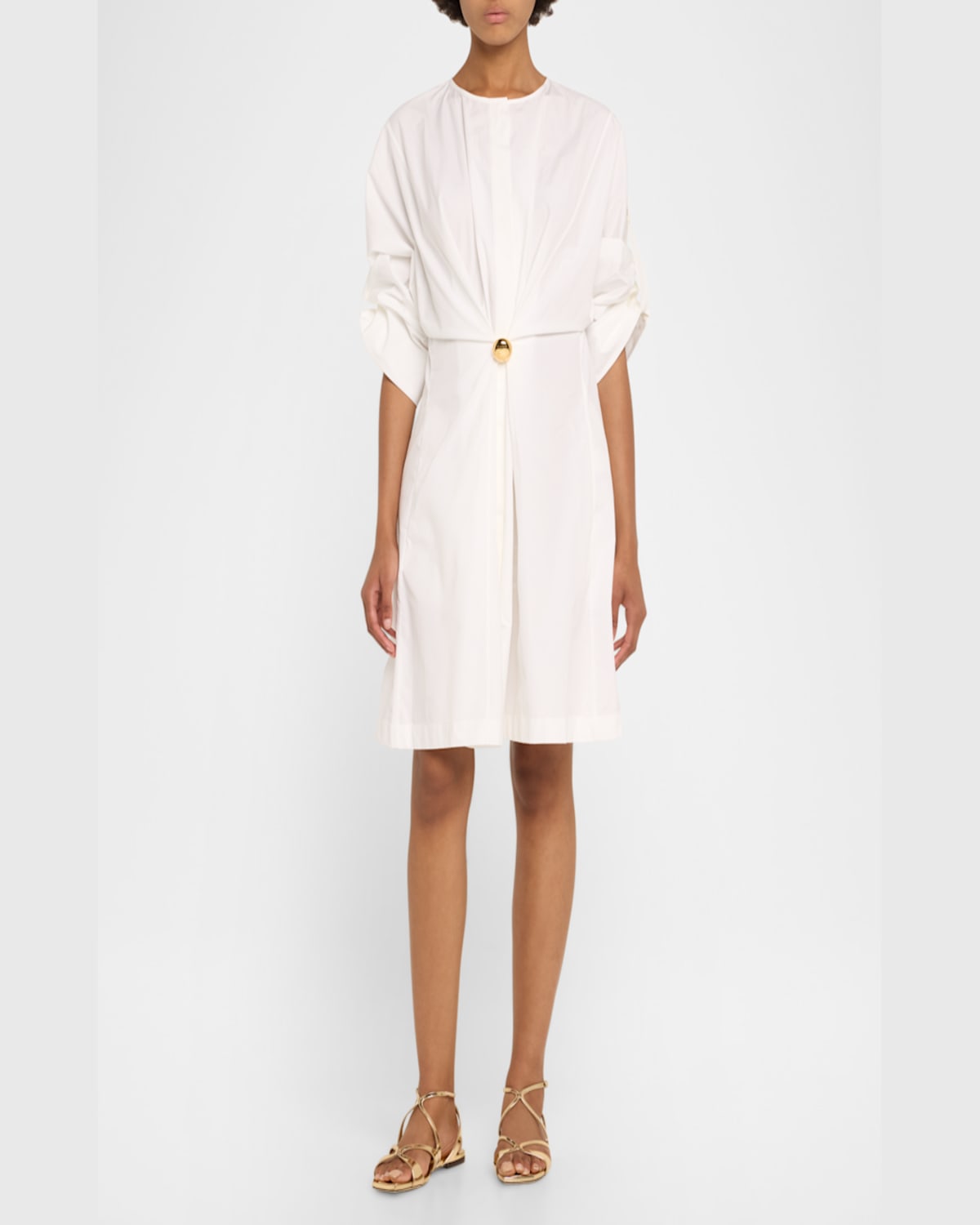 Jimmy Choo Sandales En Cuir Ayla In Gold