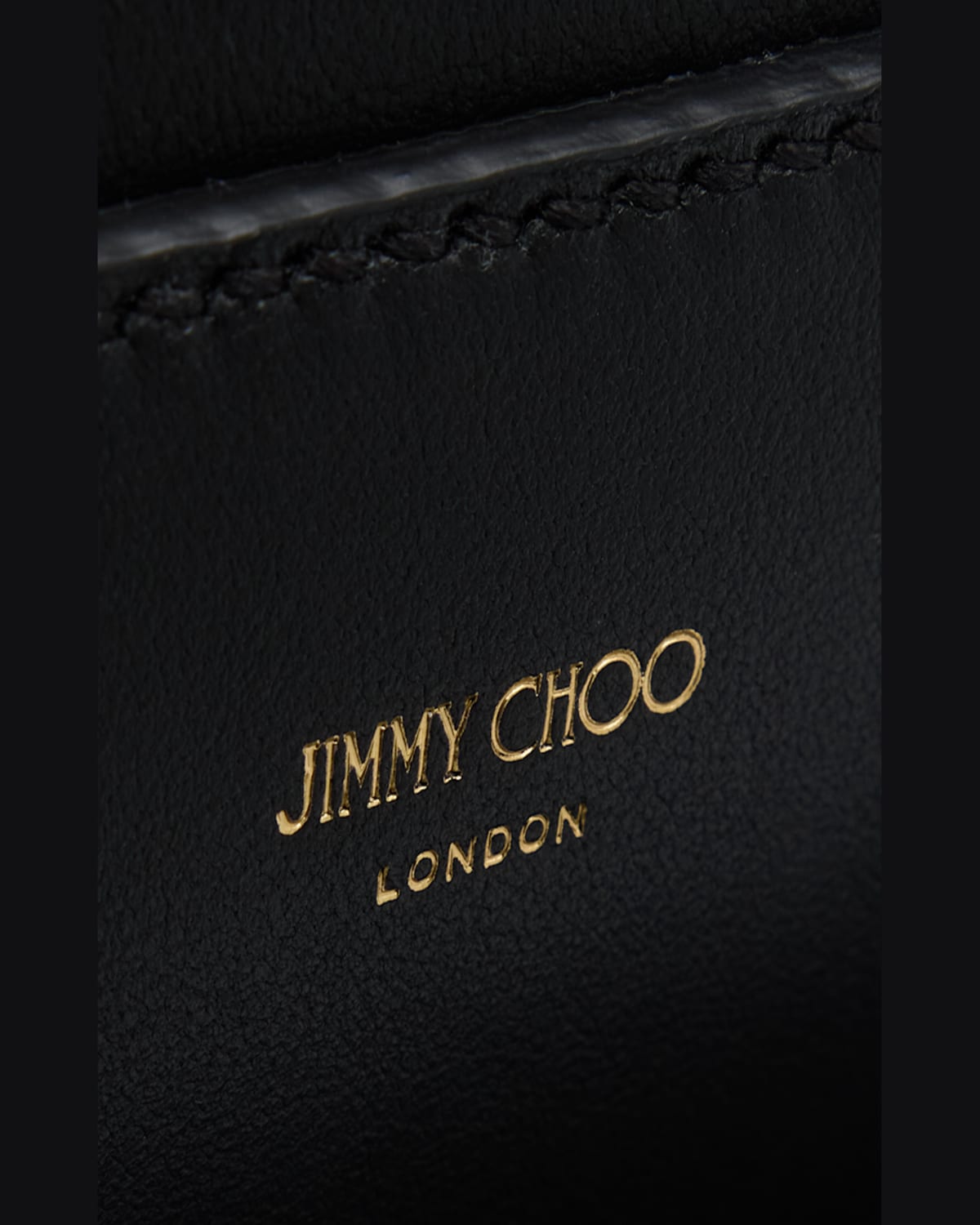 Jimmy Choo Diamond Small Leather Tote Bag In Black