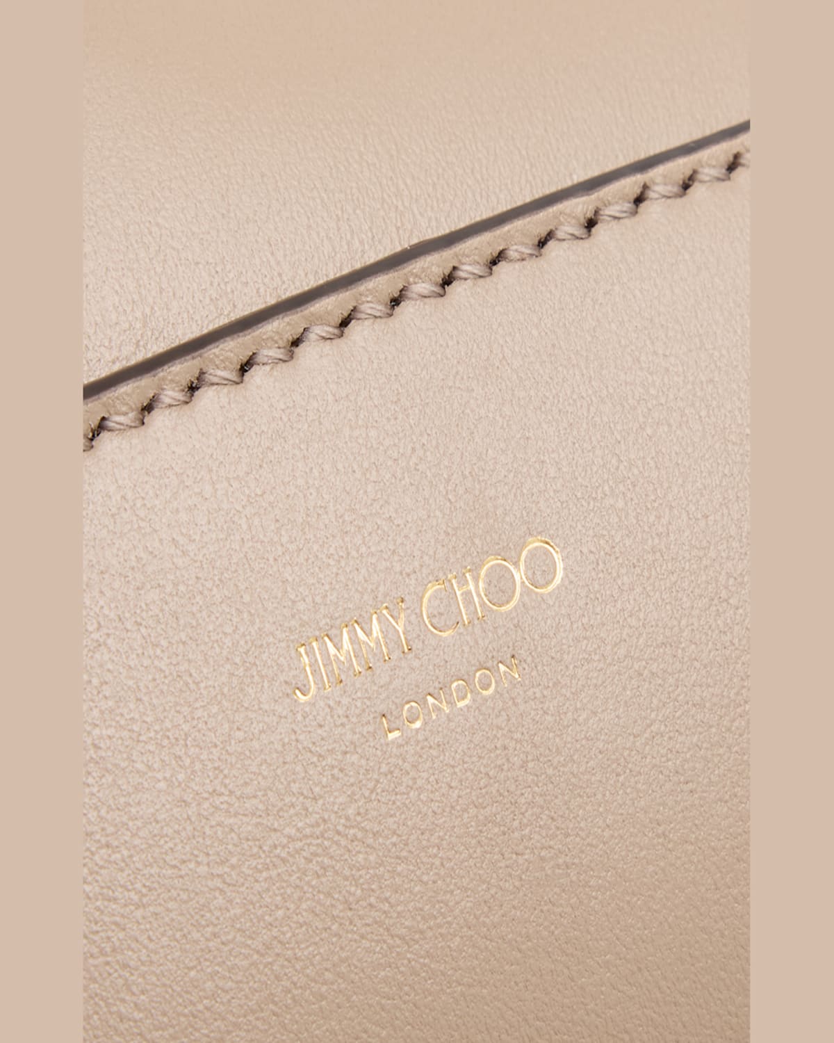 Jimmy Choo Small Diamond Leather Tote Bag In Taupe