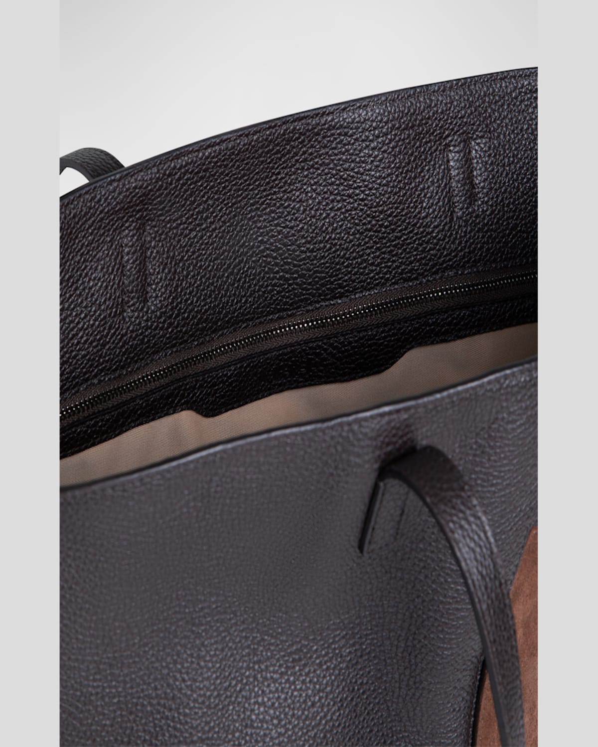 Akris Ai Medium Patchwork Leather Tote Bag In Mocca