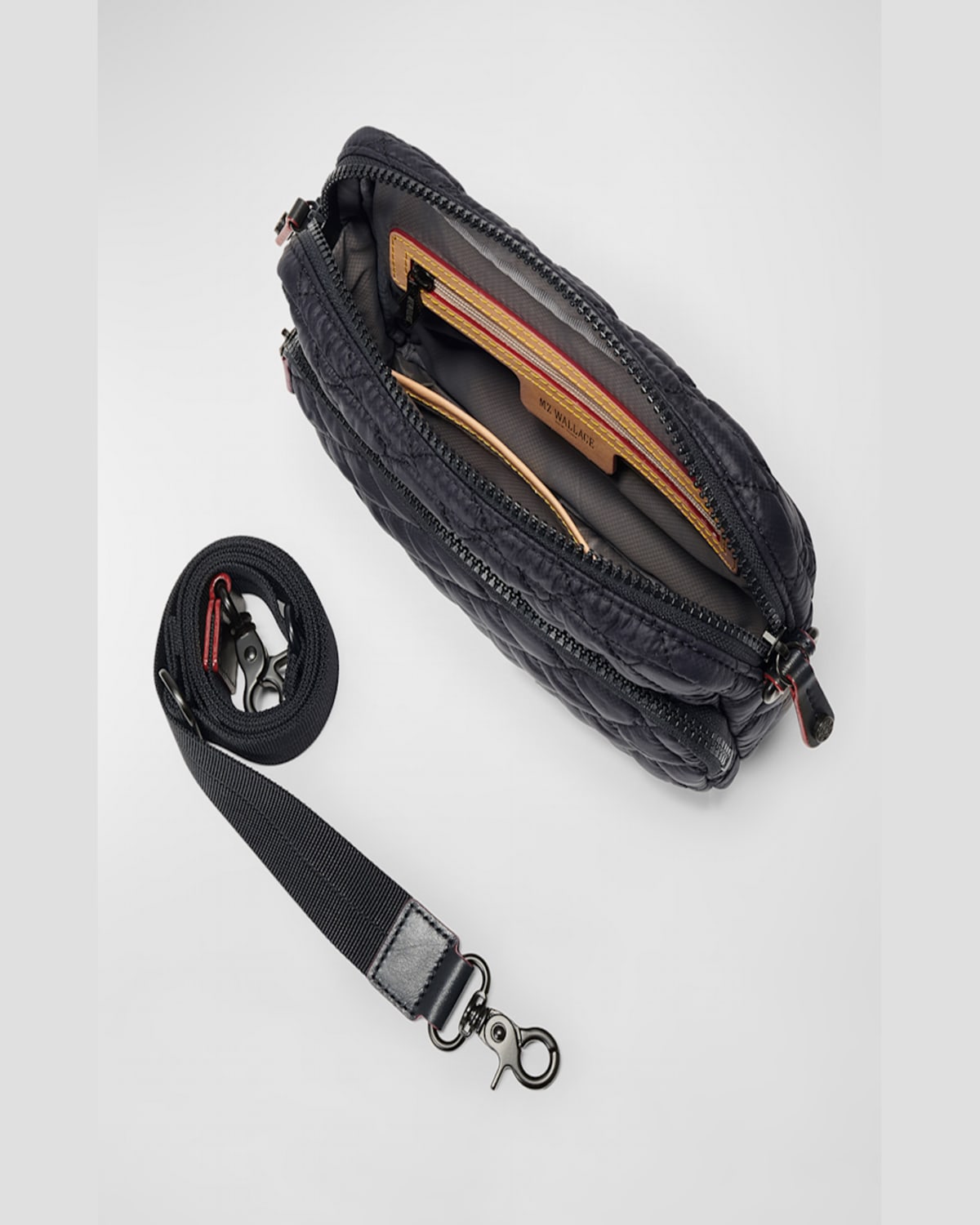 Shop Mz Wallace Metro Small Quilted Camera Crossbody Bag In Black
