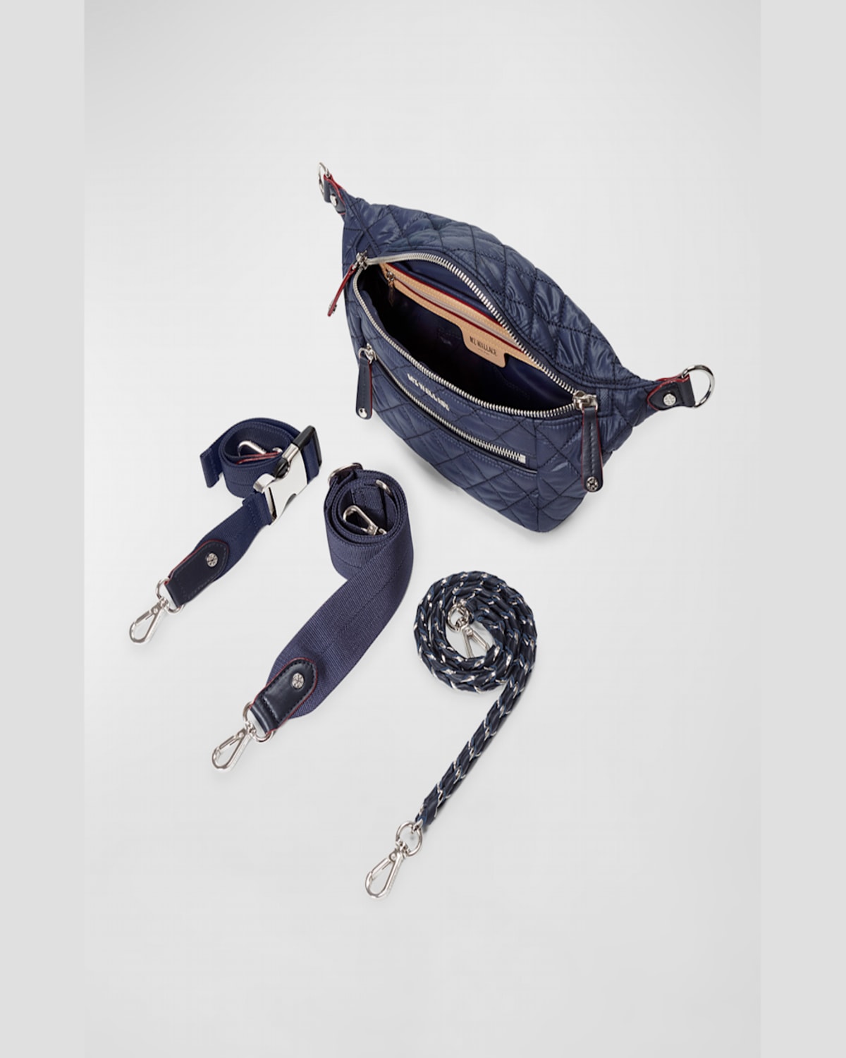 Mz Wallace Crosby Small Sling Belt Bag In Navy