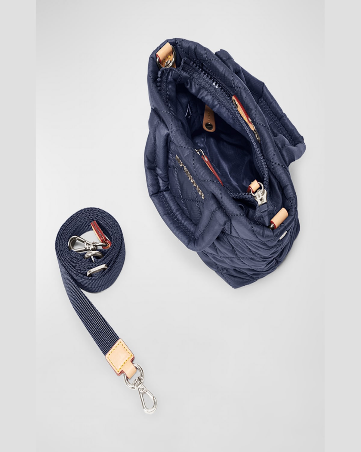 Mz Wallace Petite Metro Deluxe Quilted Nylon Tote In Navy