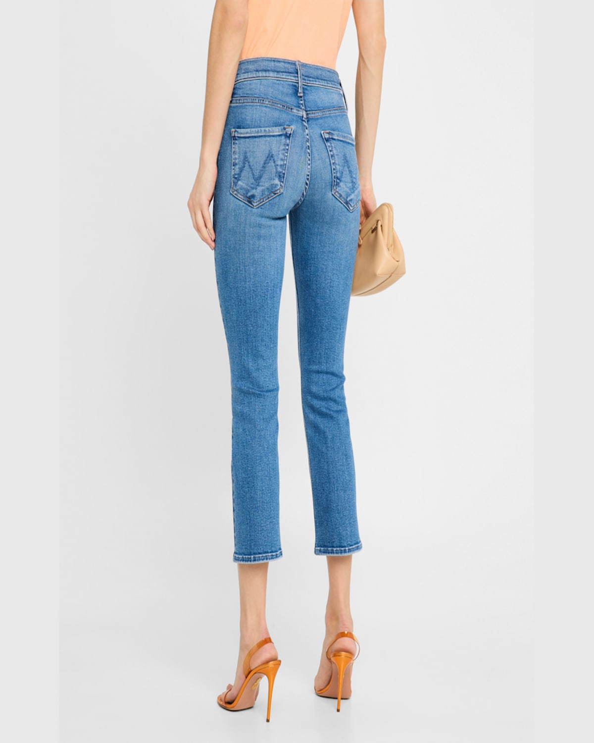 Mother The Dazzler High Rise Cropped Straight Jeans In Ready Set In Ready Set Go