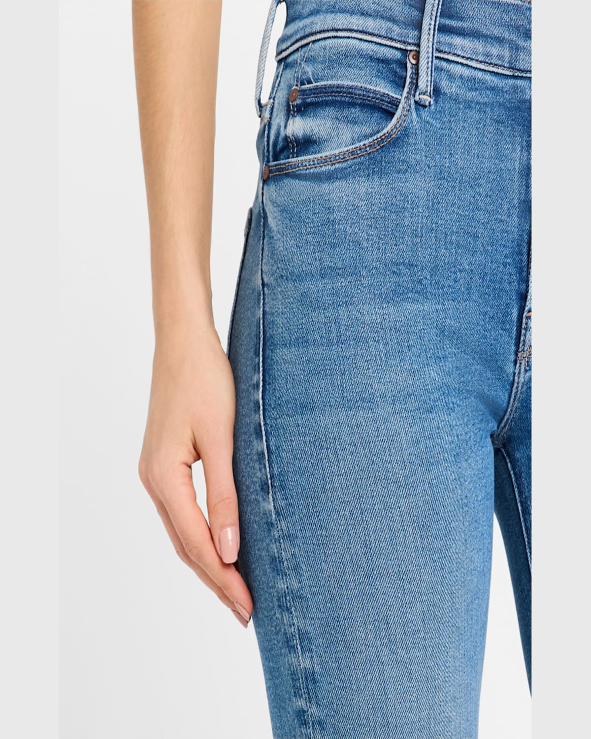 Mother The Dazzler High Rise Cropped Straight Jeans In Ready Set In Ready Set Go