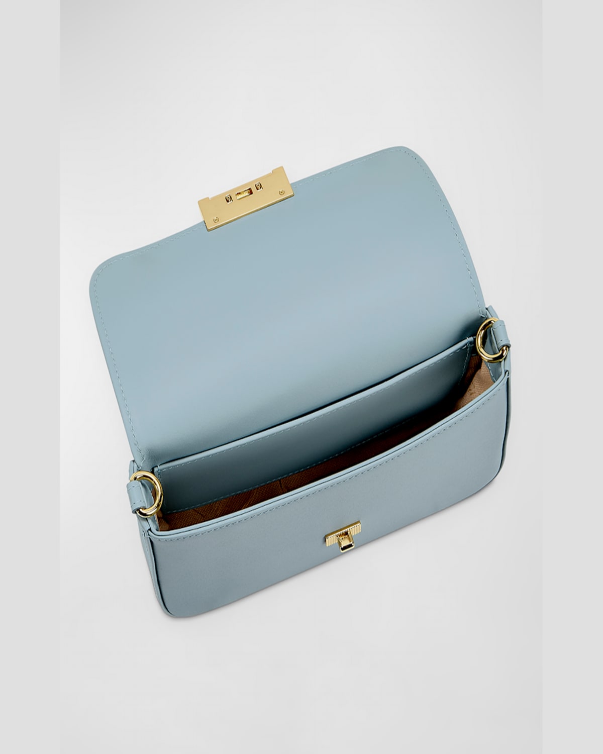 Gigi New York Edie Flap Leather Shoulder Bag In Capri