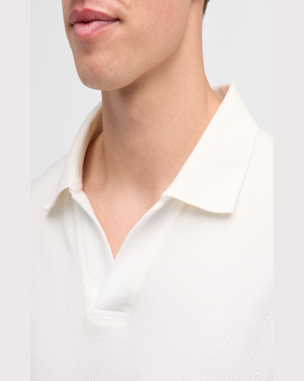 Frame Mens Jacquard Short-sleeve Cotton-jersey Polo Shirt Baby Blue Xl In Baby Blue