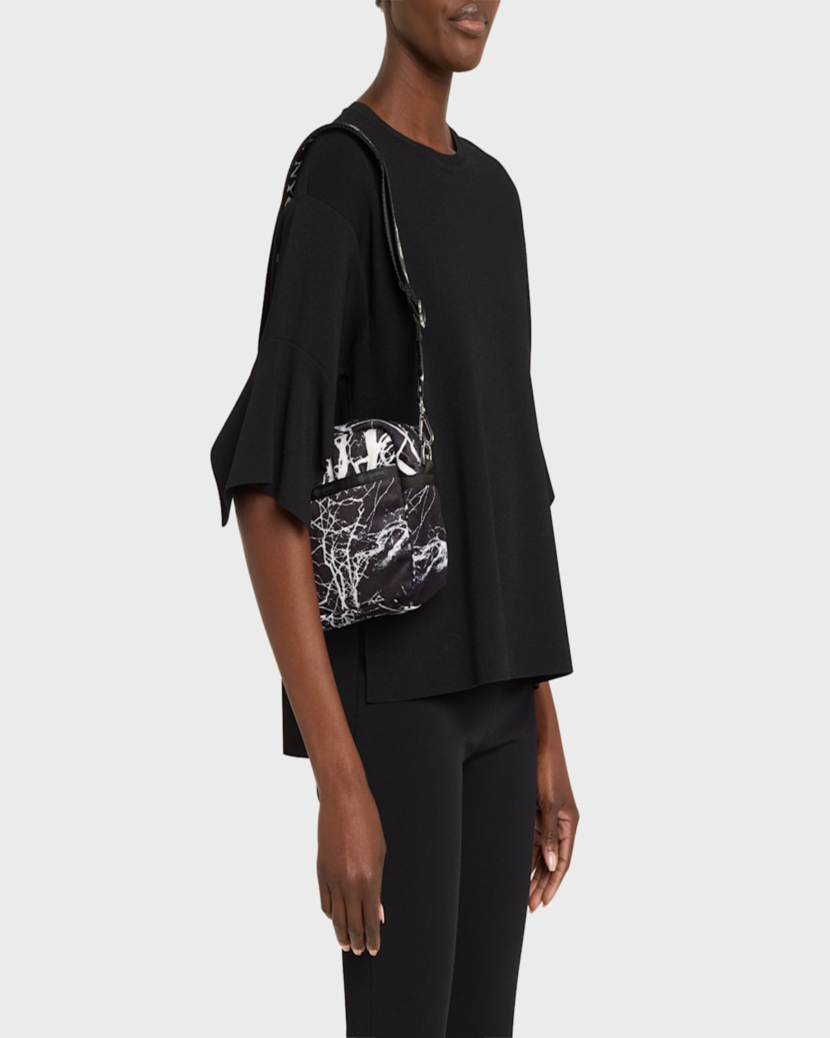 Libertine X Lesportsac Deluxe Printed Crossbody Bag In Ll Midnight Forest