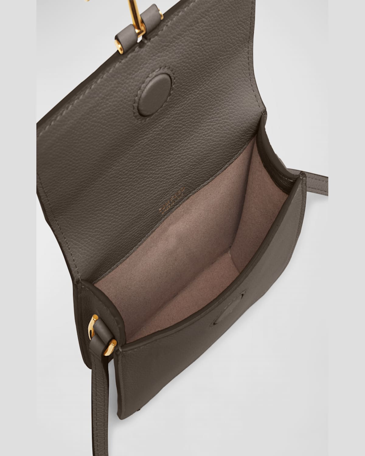 Tom Ford Tara Mini Crossbody Bag In Grain Leather In Greige