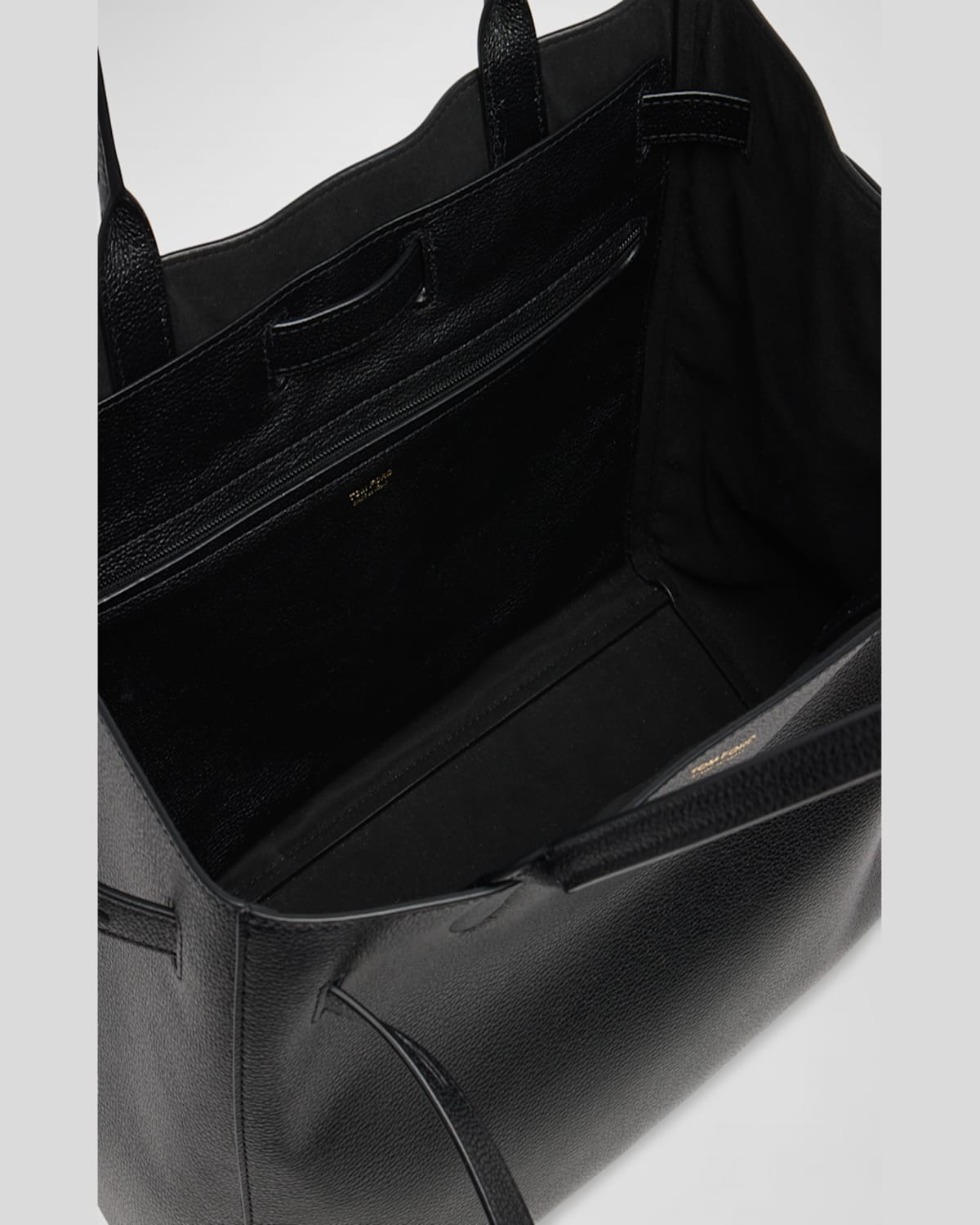 Tom Ford Audrey Medium Tote Bag In Grain Leather In Dark Khaki