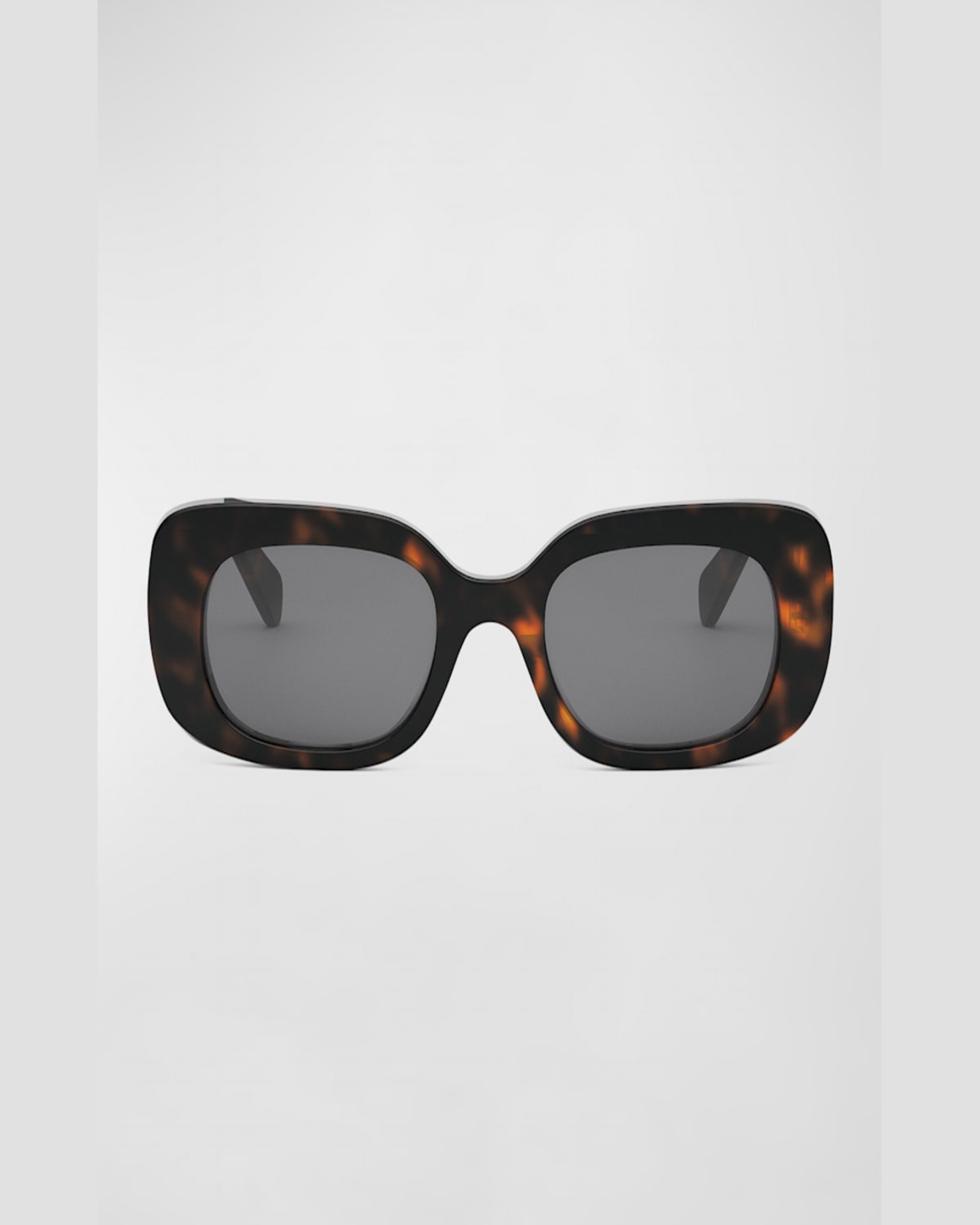Celine Bold 3 Dots Acetate Rectangle Sunglasses In Ivory Smoke