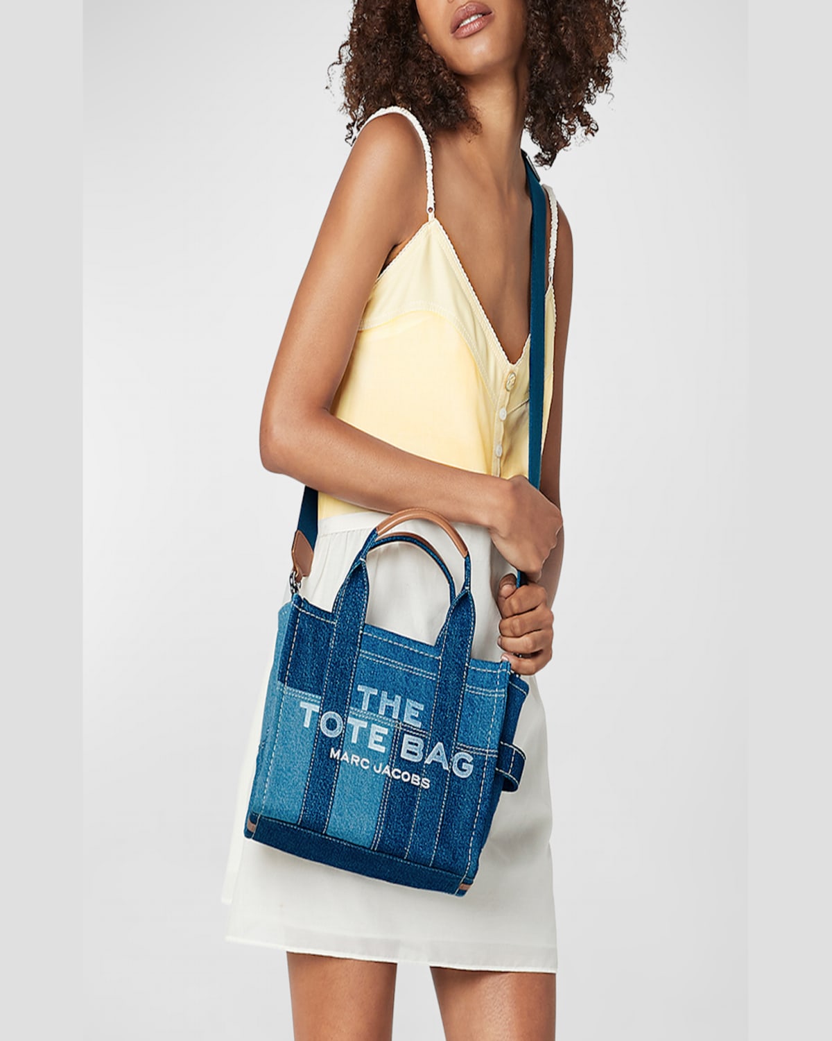 MARC JACOBS THE SMALL DENIM TOTE BAG 