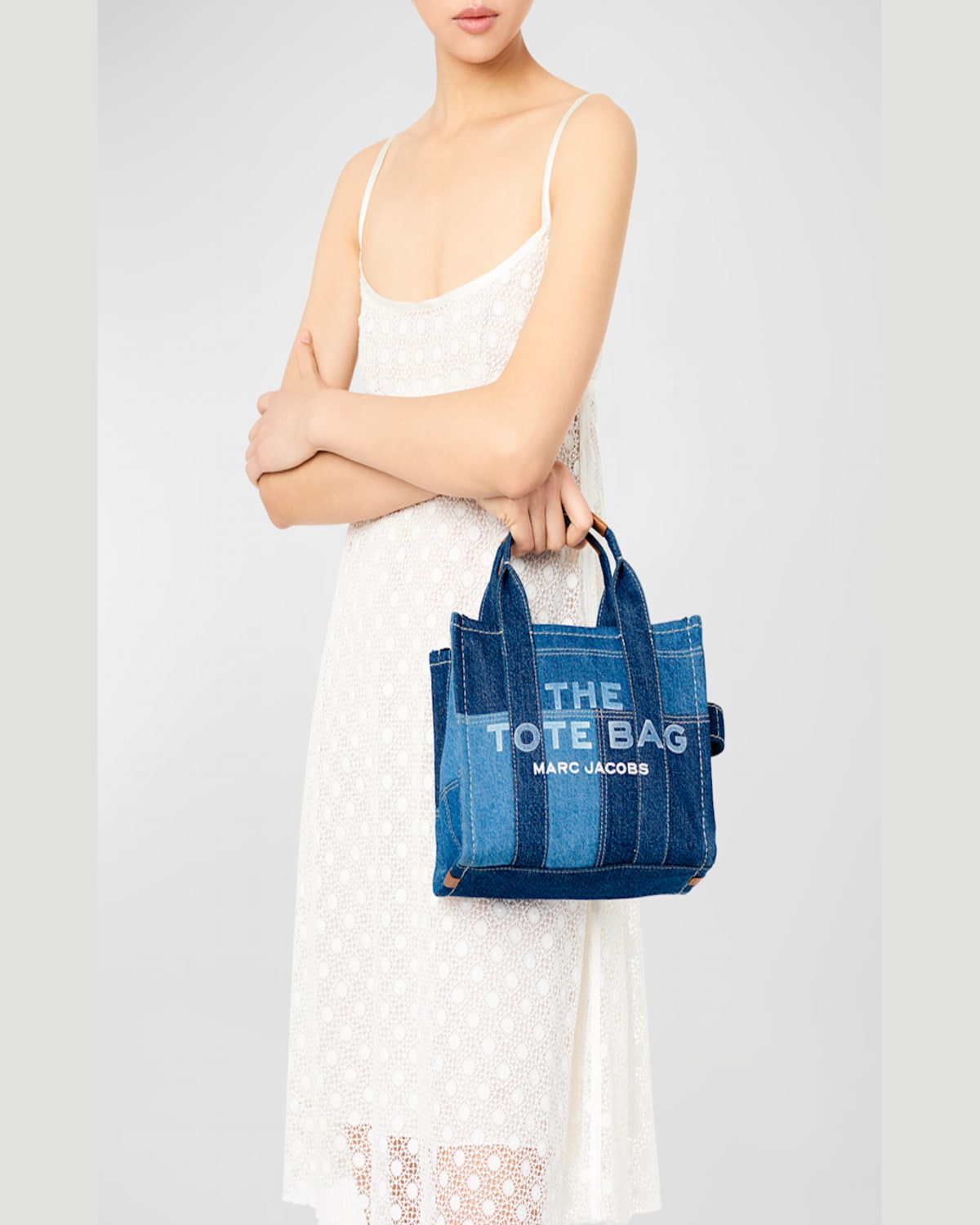 MARC JACOBS THE SMALL DENIM TOTE BAG 