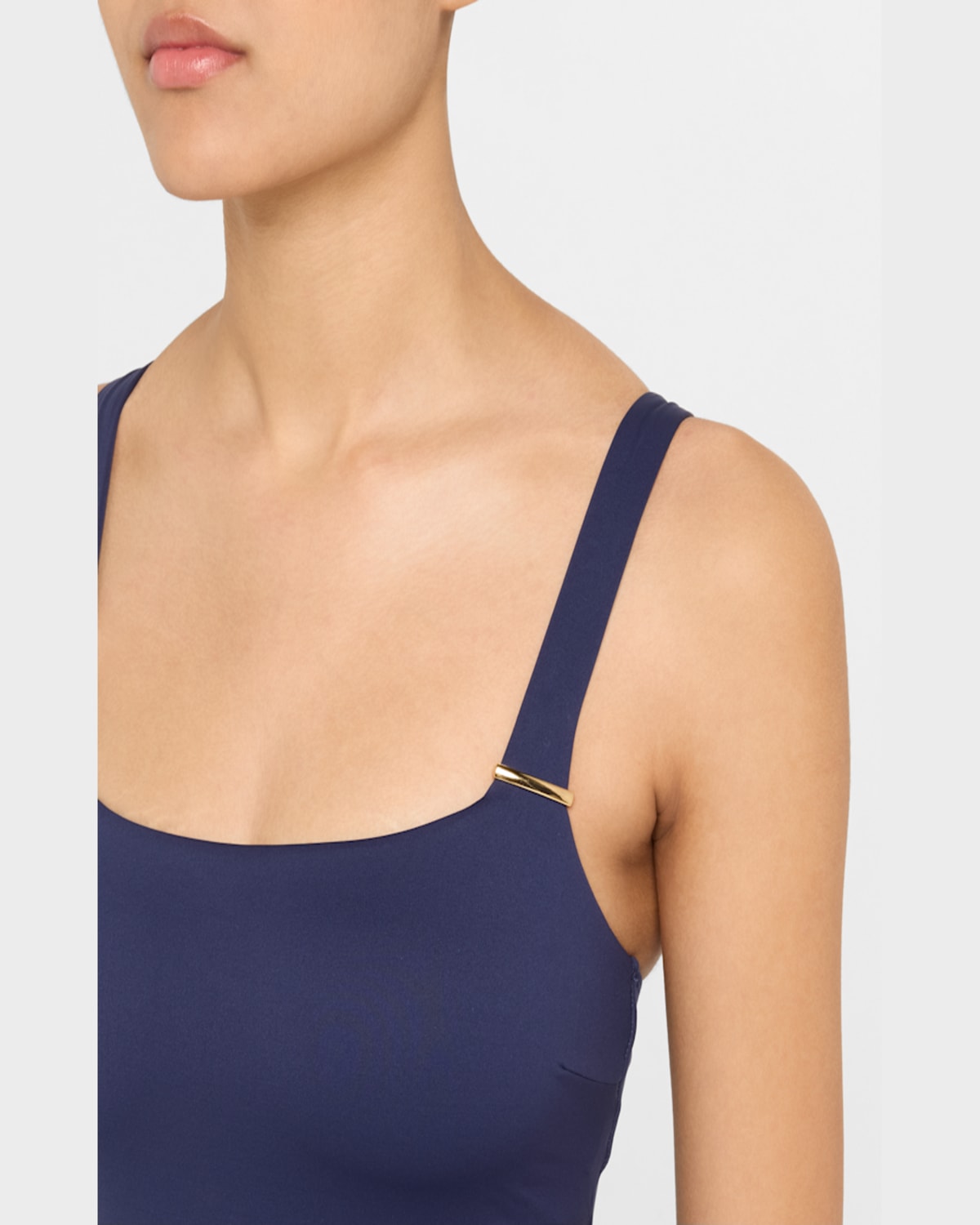 La Blanca Plus Size Lb Luxe Square-neck One-piece Swimsuit In Black