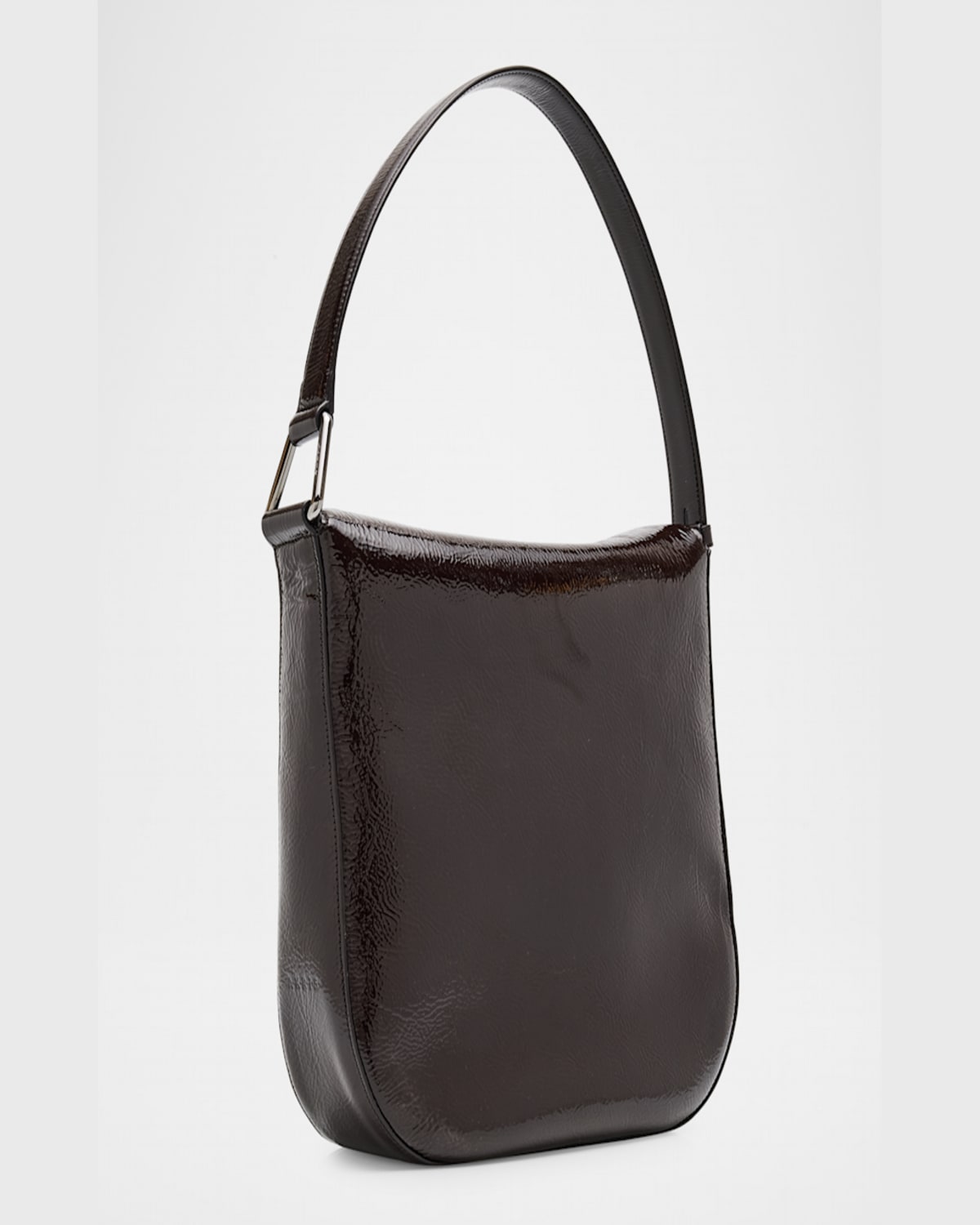 AKRIS ANNA MEDIUM LACQUERED LEATHER HOBO BAG 