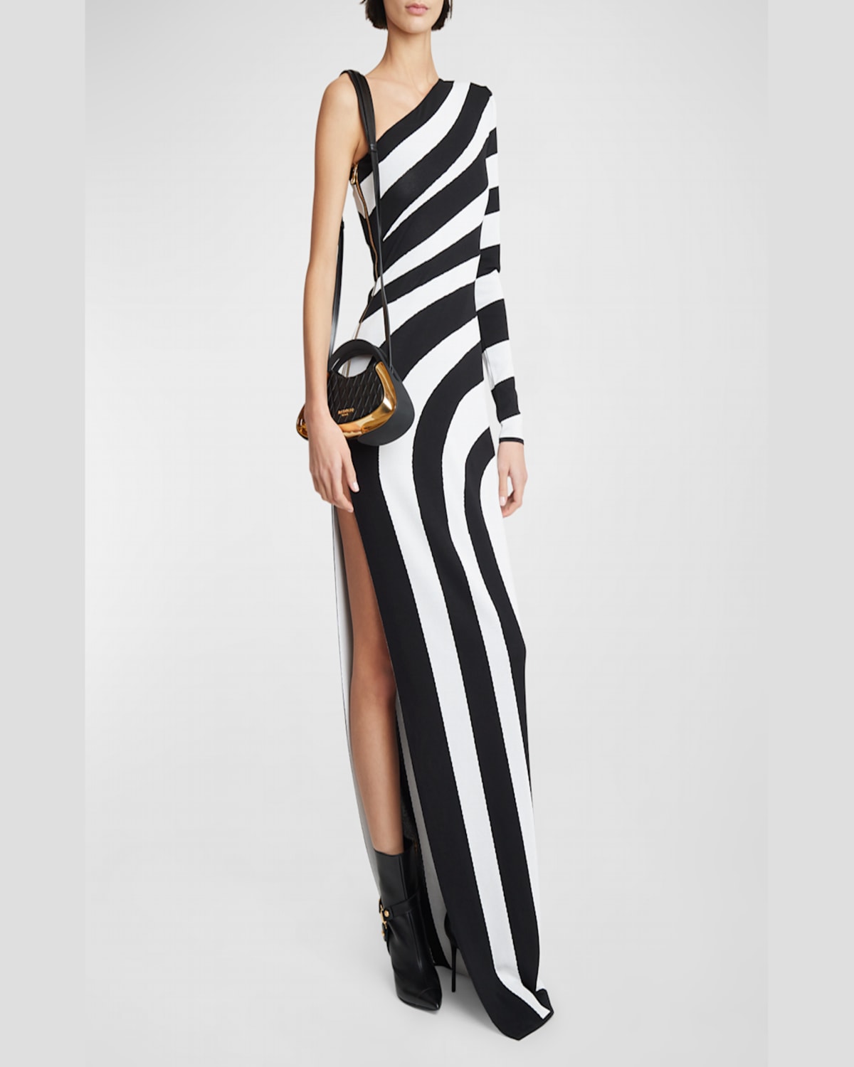 BALMAIN JOLIE MADAM SMALL TOP-HANDLE BAG IN QUILTED FAUX LEATHER