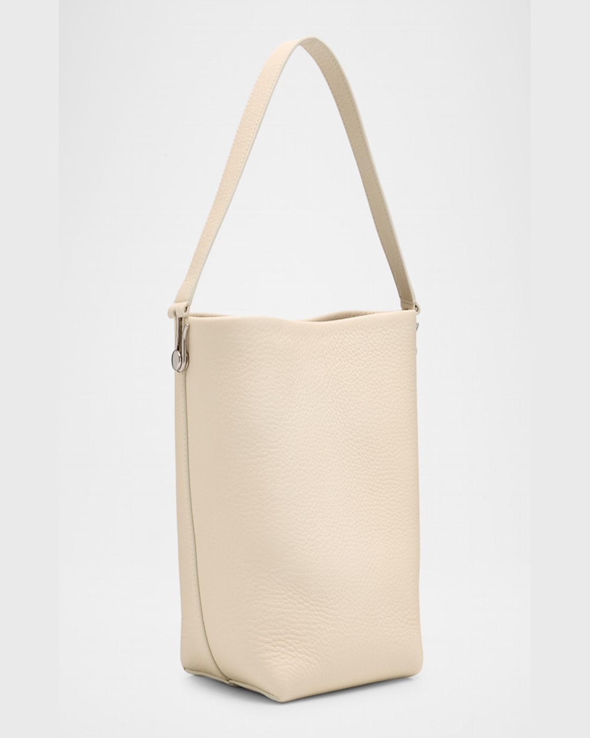 The Row Hook Small N/s Tote Gold In Lux Grained Calfskin In Ivory