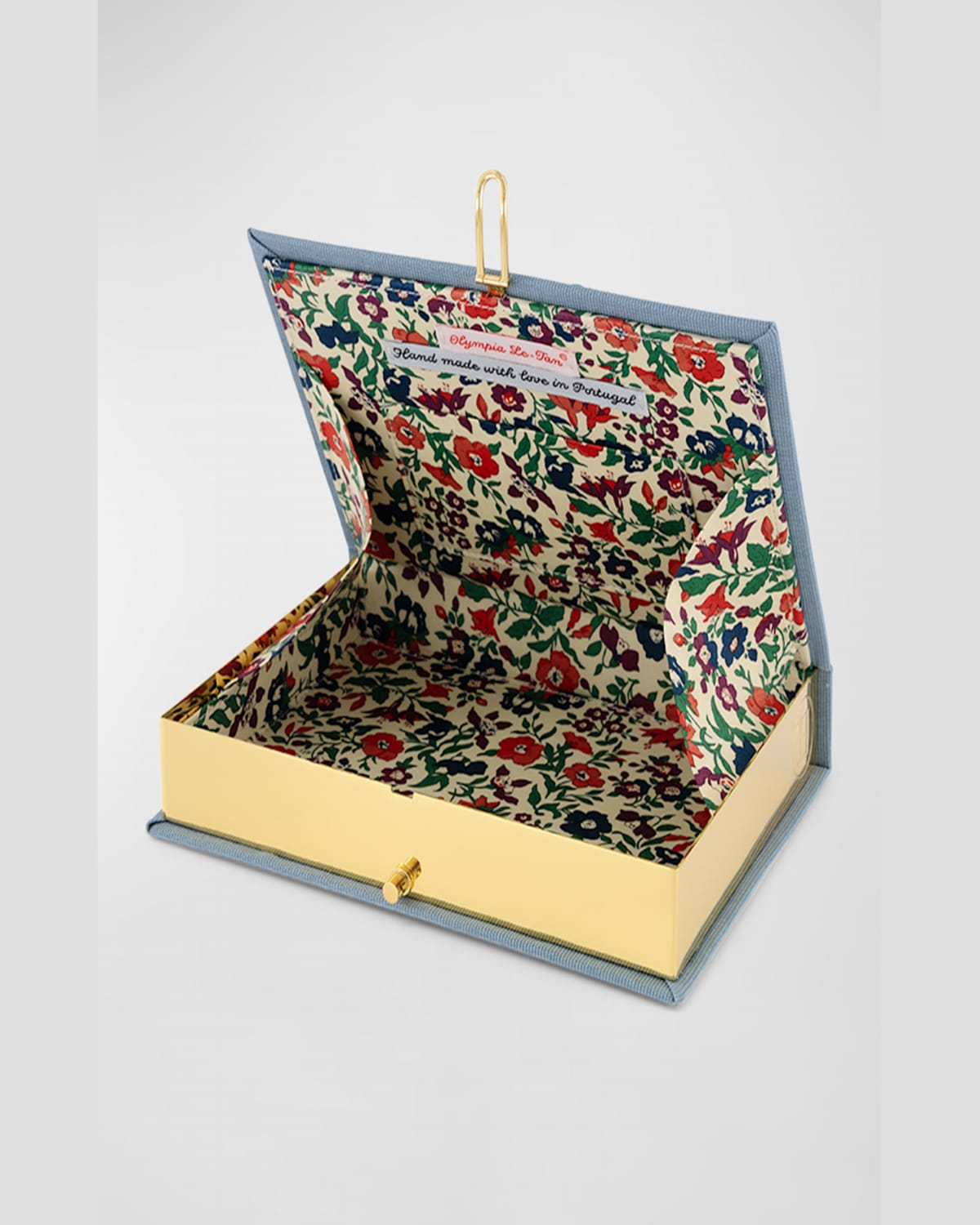 Olympia Le-tan Van Gogh Bank Of Oise Book Clutch Bag In Lagune