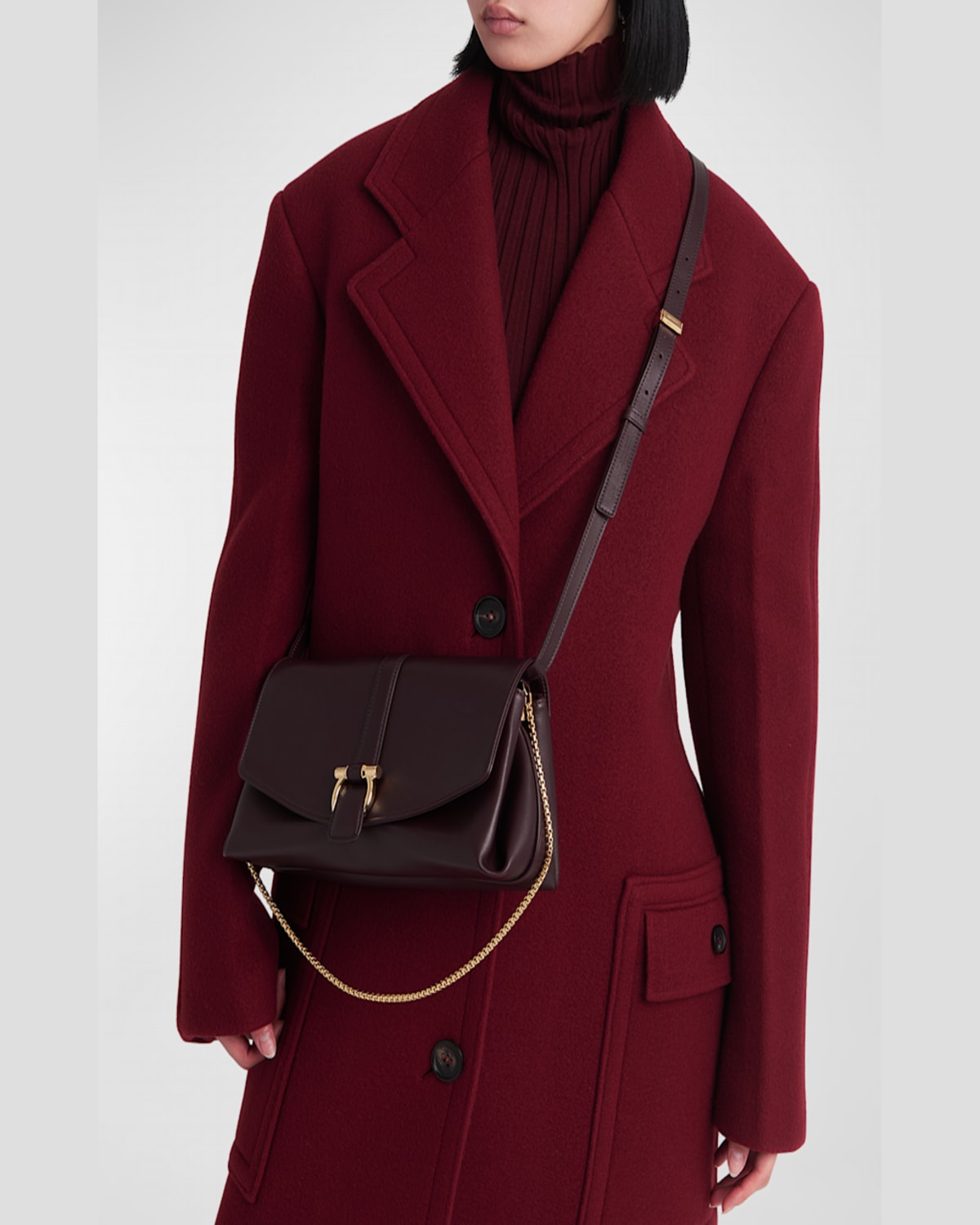 Shop Ferragamo F-show Medium Flap Shoulder Bag