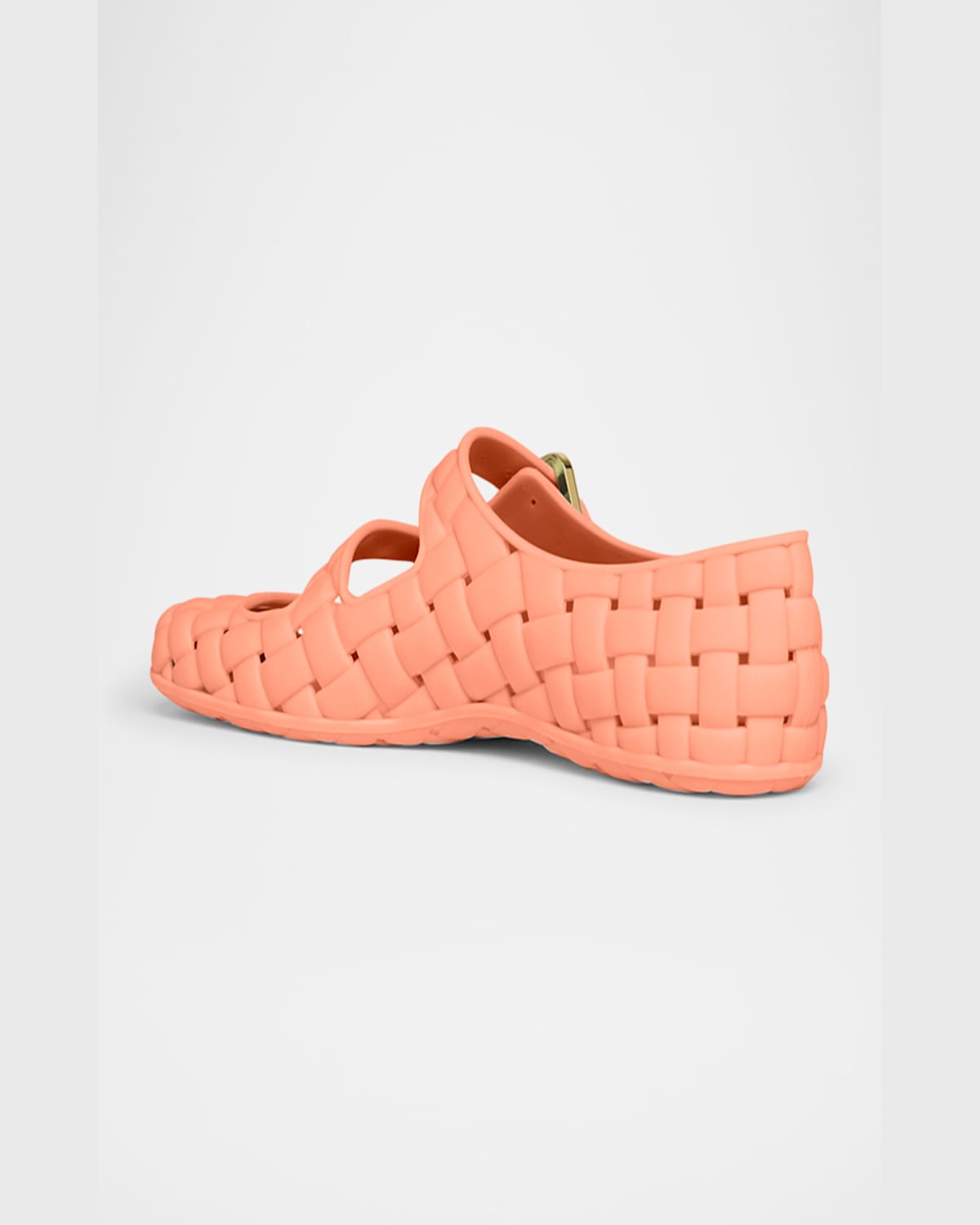 Bottega Veneta Amy Intreccio Dual Mary Jane Ballerina Flats In Rose