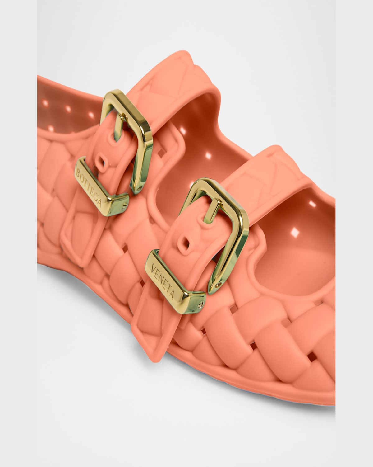 Bottega Veneta Amy Intreccio Dual Mary Jane Ballerina Flats In Rose