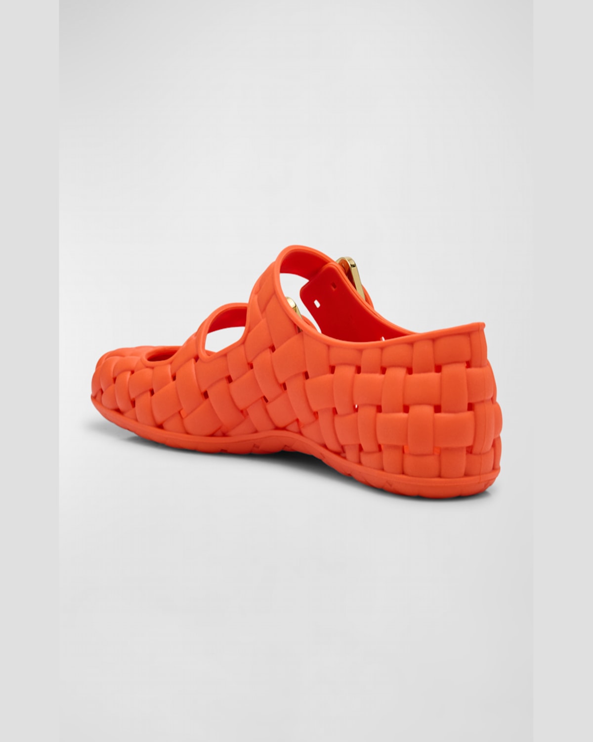 Bottega Veneta Amy Intreccio Dual Mary Jane Ballerina Flats In Rose