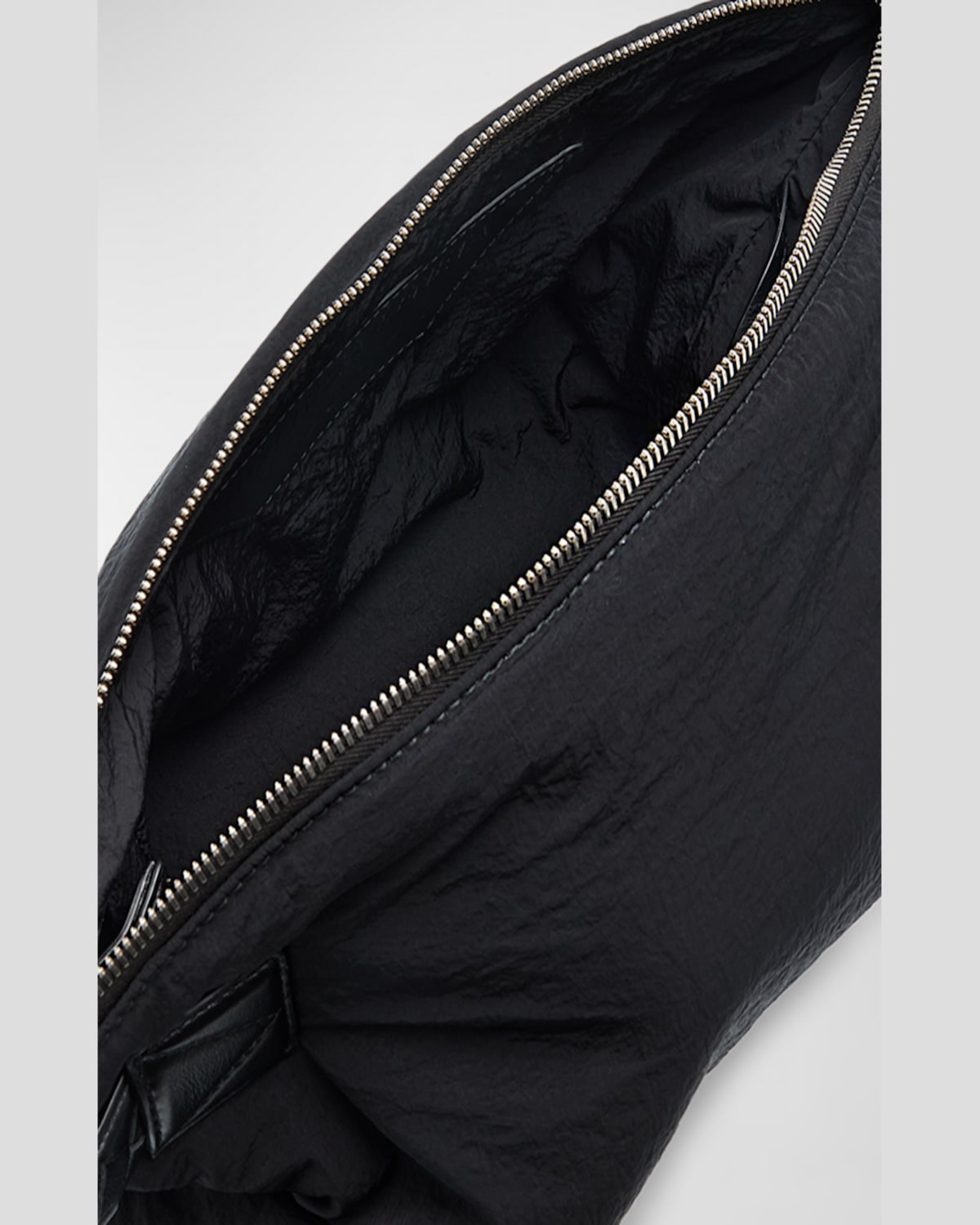 Bottega Veneta Men's Crossroad Paper Nylon Small Pouch In Nero