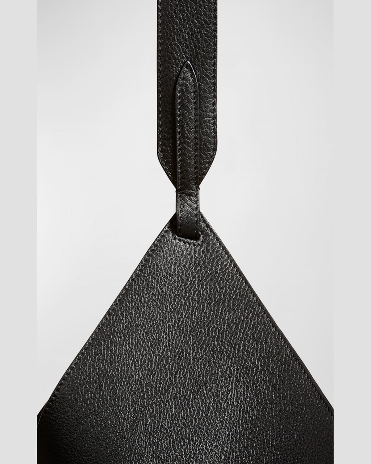 Khaite Lotus Medium Pebbled Leather Tote Bag In Black