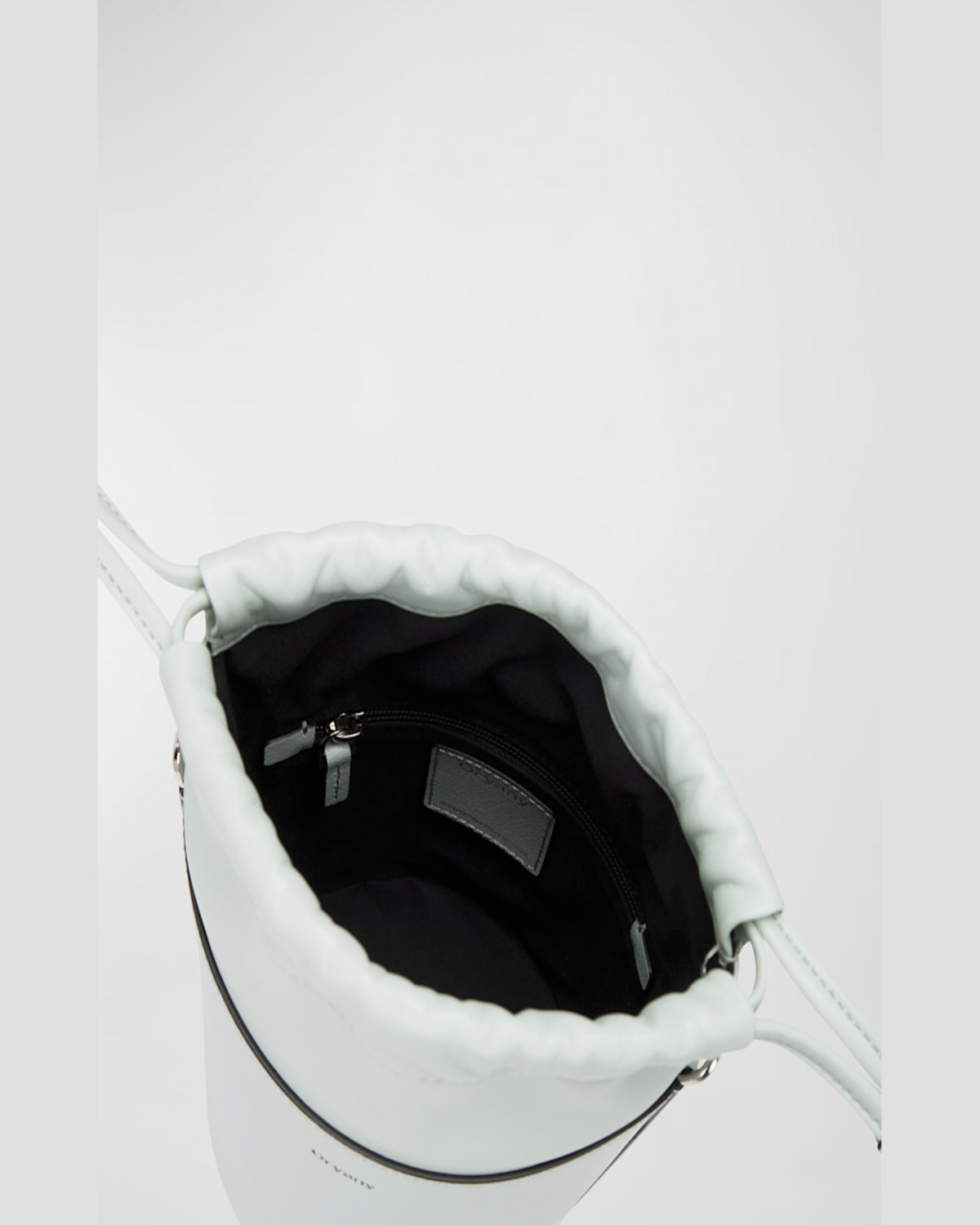 ORYANY CHLOE DRAWSTRING LEATHER BUCKET BAG 