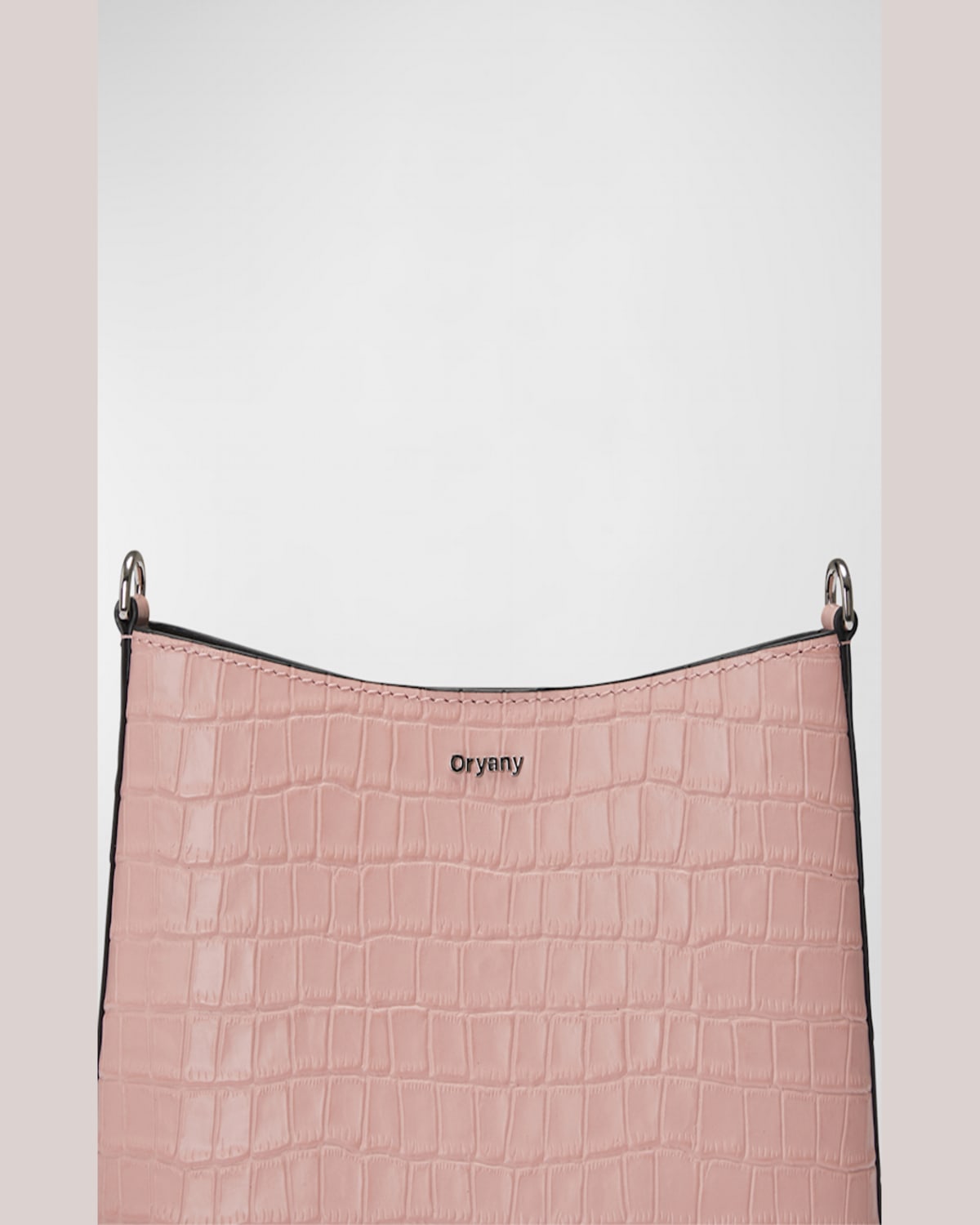 Oryany Focus Mini Croc-embossed Leather Crossbody Bag In Vintage Pink