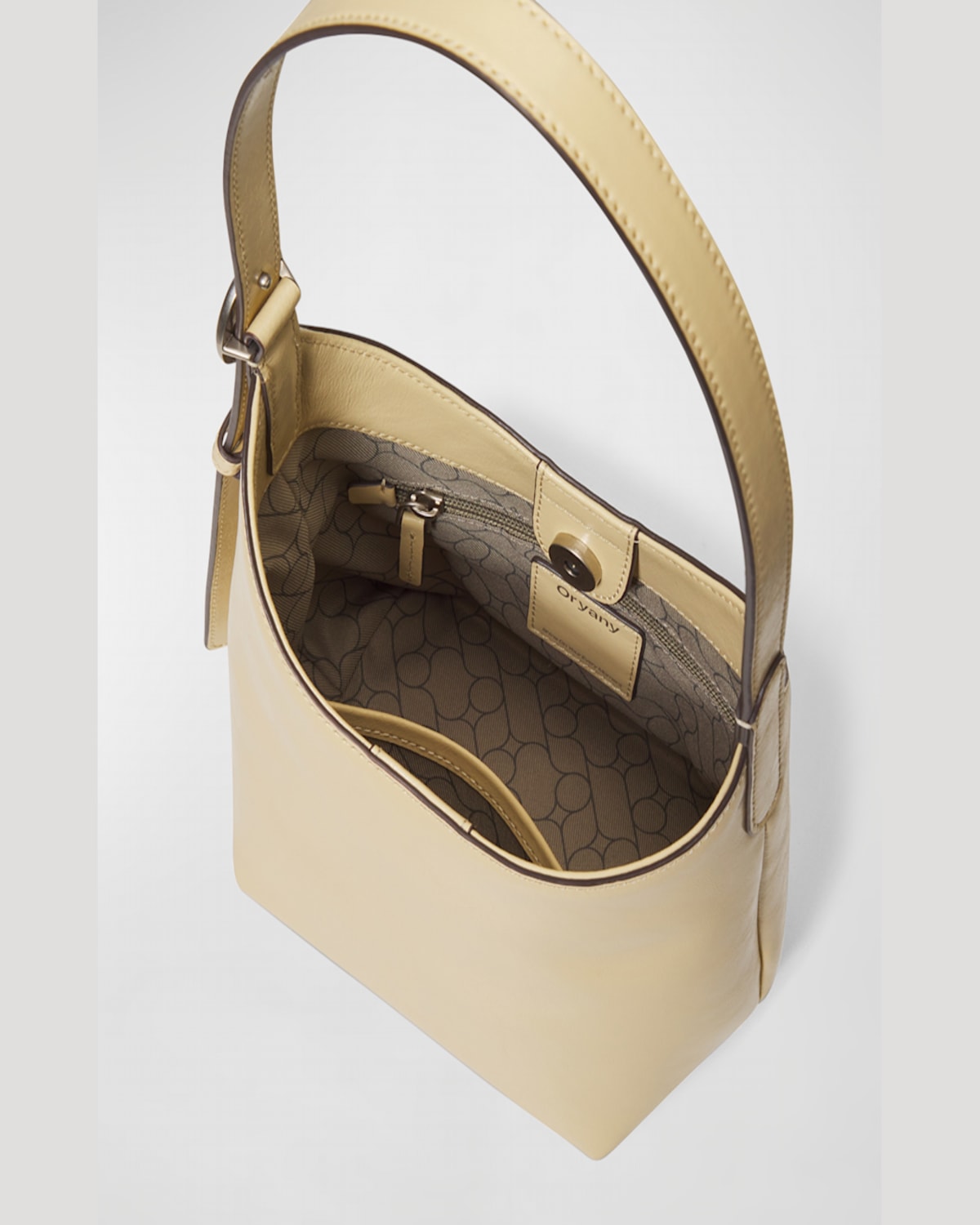 Oryany Egg Leather Shoulder Bag In Butter Cream