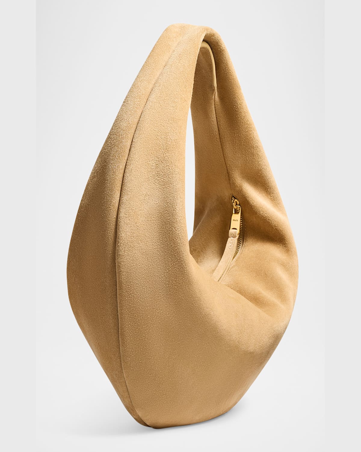 Khaite Medium Olivia Hobo Bag Wheat Suede In Wheat