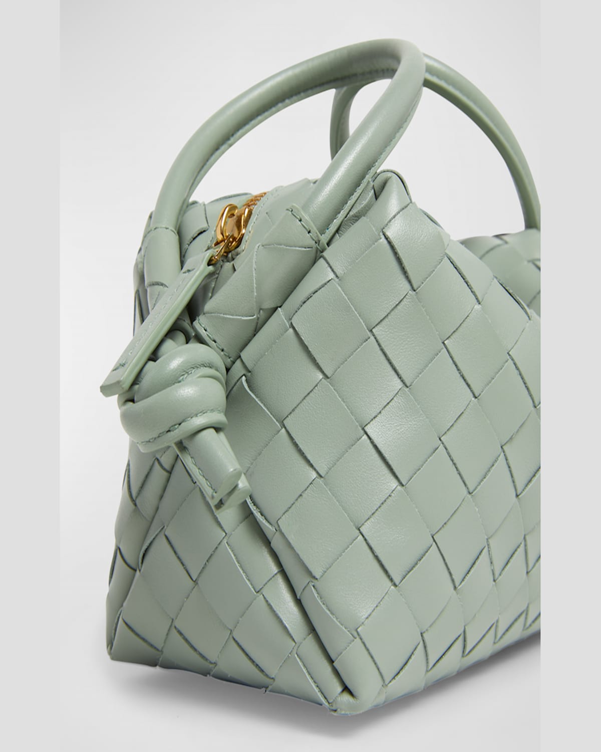 Bottega Veneta Small Loop Intrecciato Leather Crossbody Bag In New Sauge
