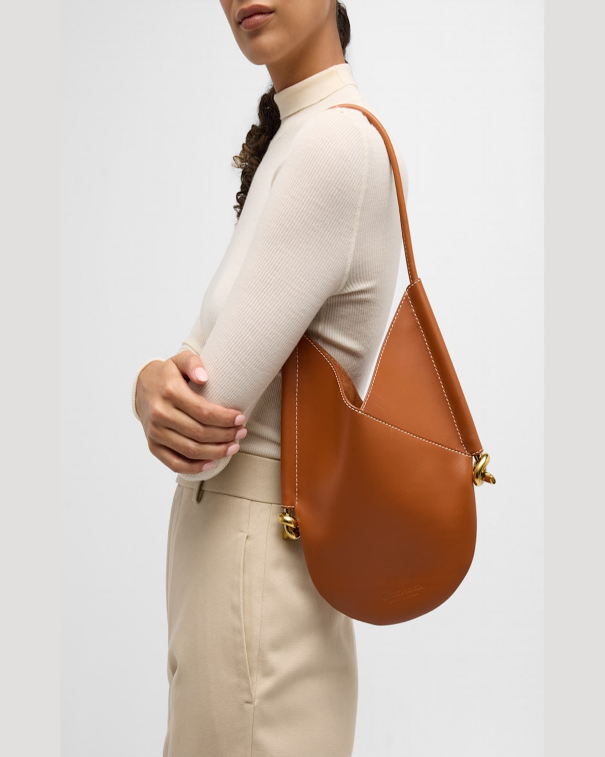 Bottega Veneta Small Solstice Bag In Light Wood