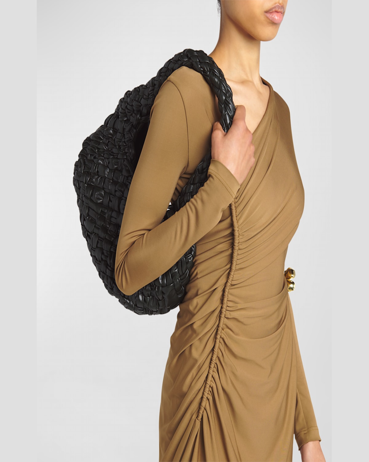 Bottega Veneta Small Athene Discovery Shoulder Bag In Black