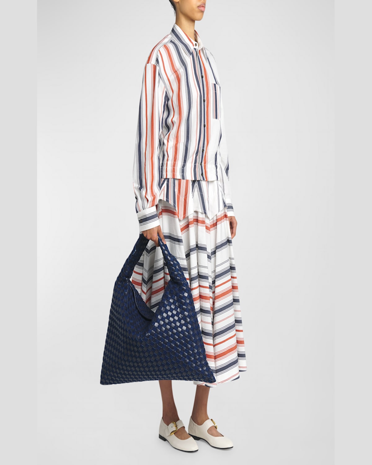 BOTTEGA VENETA LARGE HOP DENIM HOBO BAG 