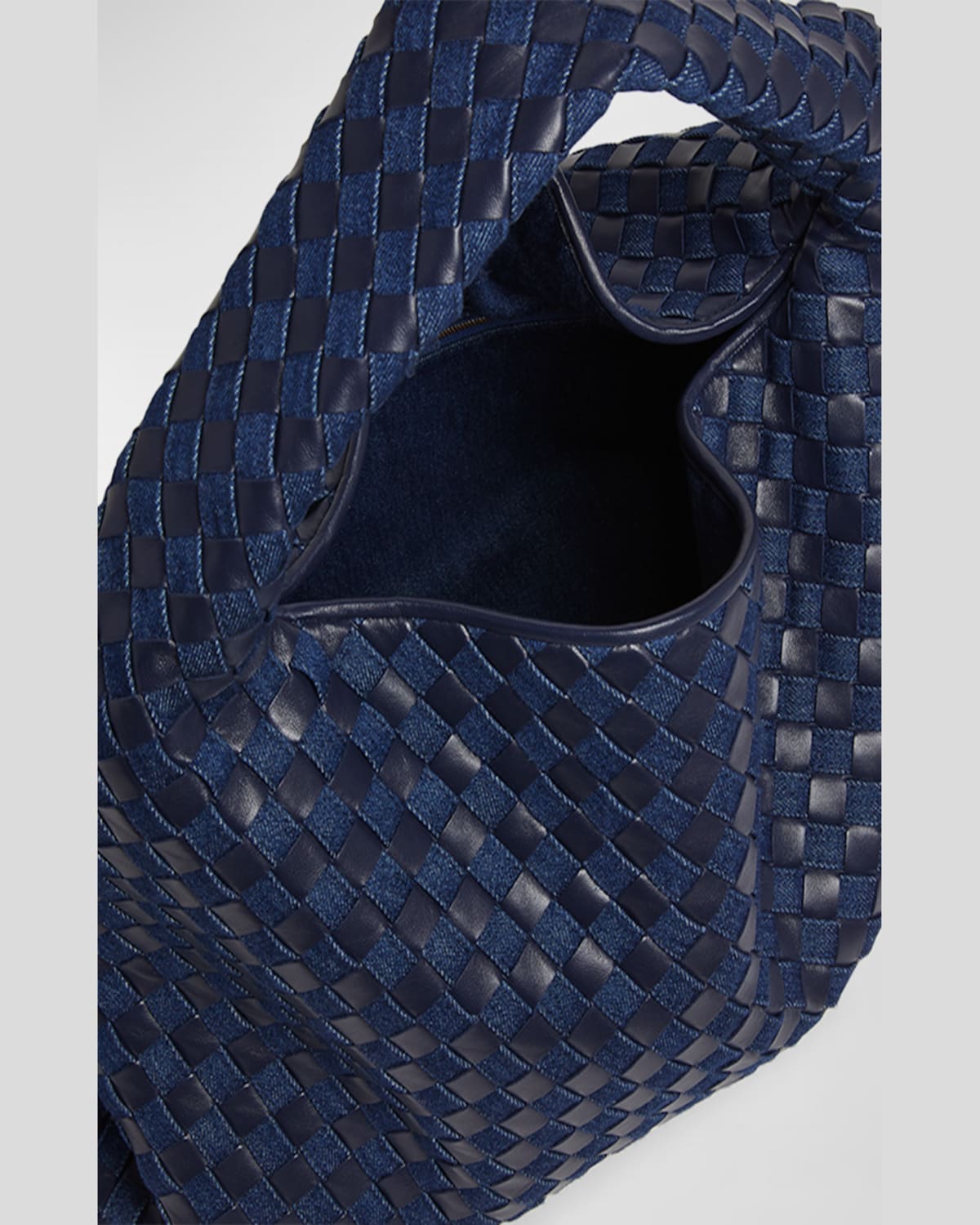 BOTTEGA VENETA LARGE HOP DENIM HOBO BAG 