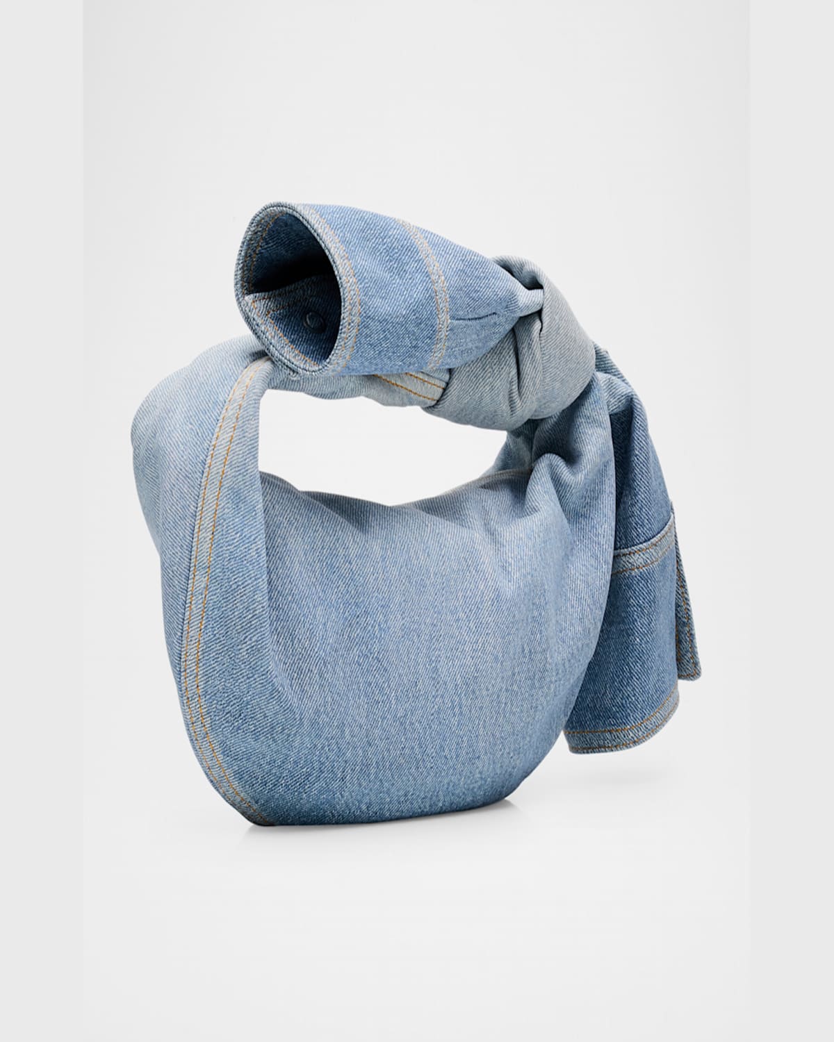 BOTTEGA VENETA JODIE MINI SHIRT DENIM TOP-HANDLE BAG 