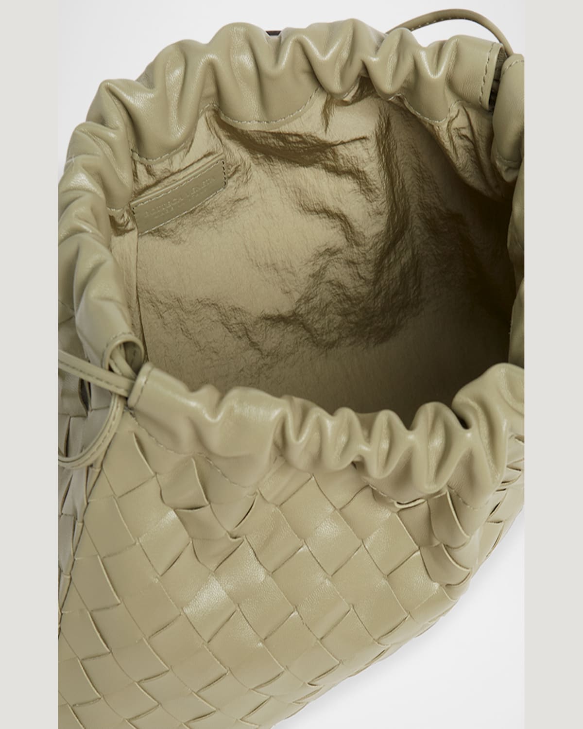 Bottega Veneta Medium Leather Pouch Bag In Travertine