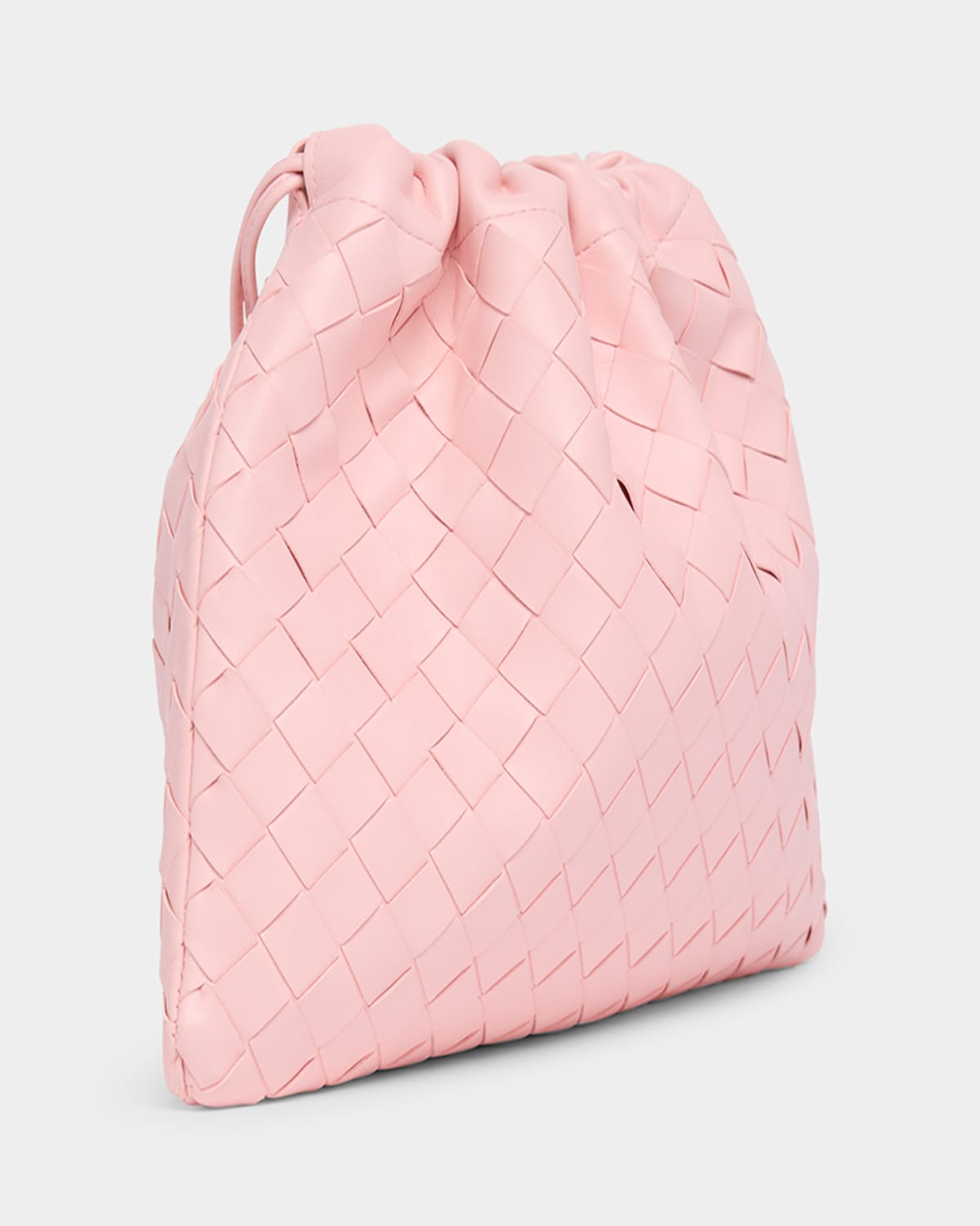 Bottega Veneta Medium Dustbag Intrecciato Leather Shoulder Bag In Rose