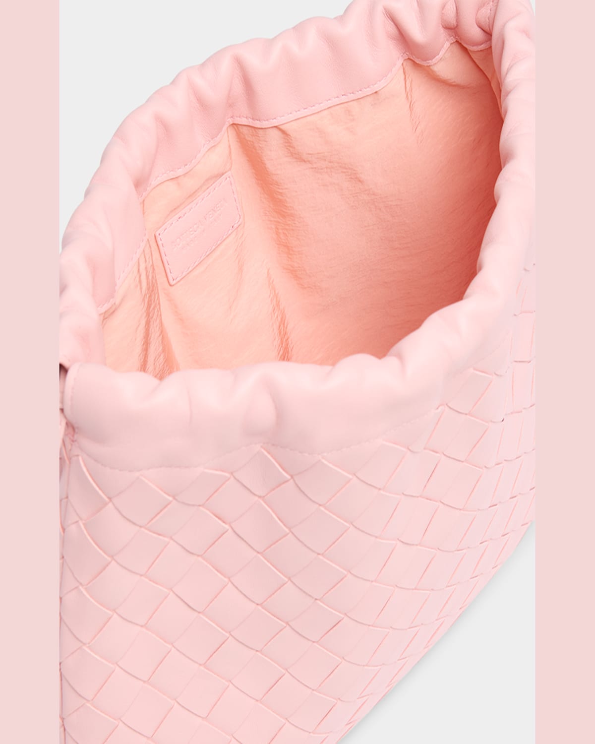 Bottega Veneta Medium Dustbag Intrecciato Leather Shoulder Bag In Rose