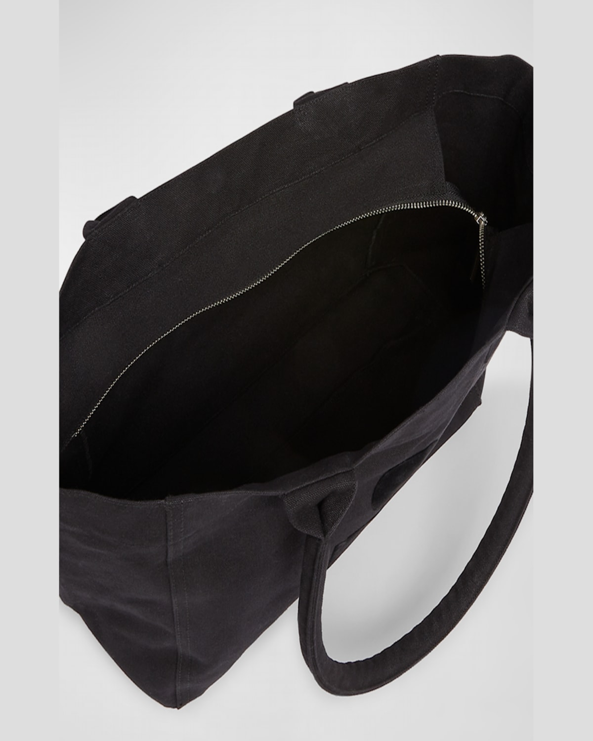 Isabel Marant Yenky Zip Canvas Cotton Tote Bag In Black