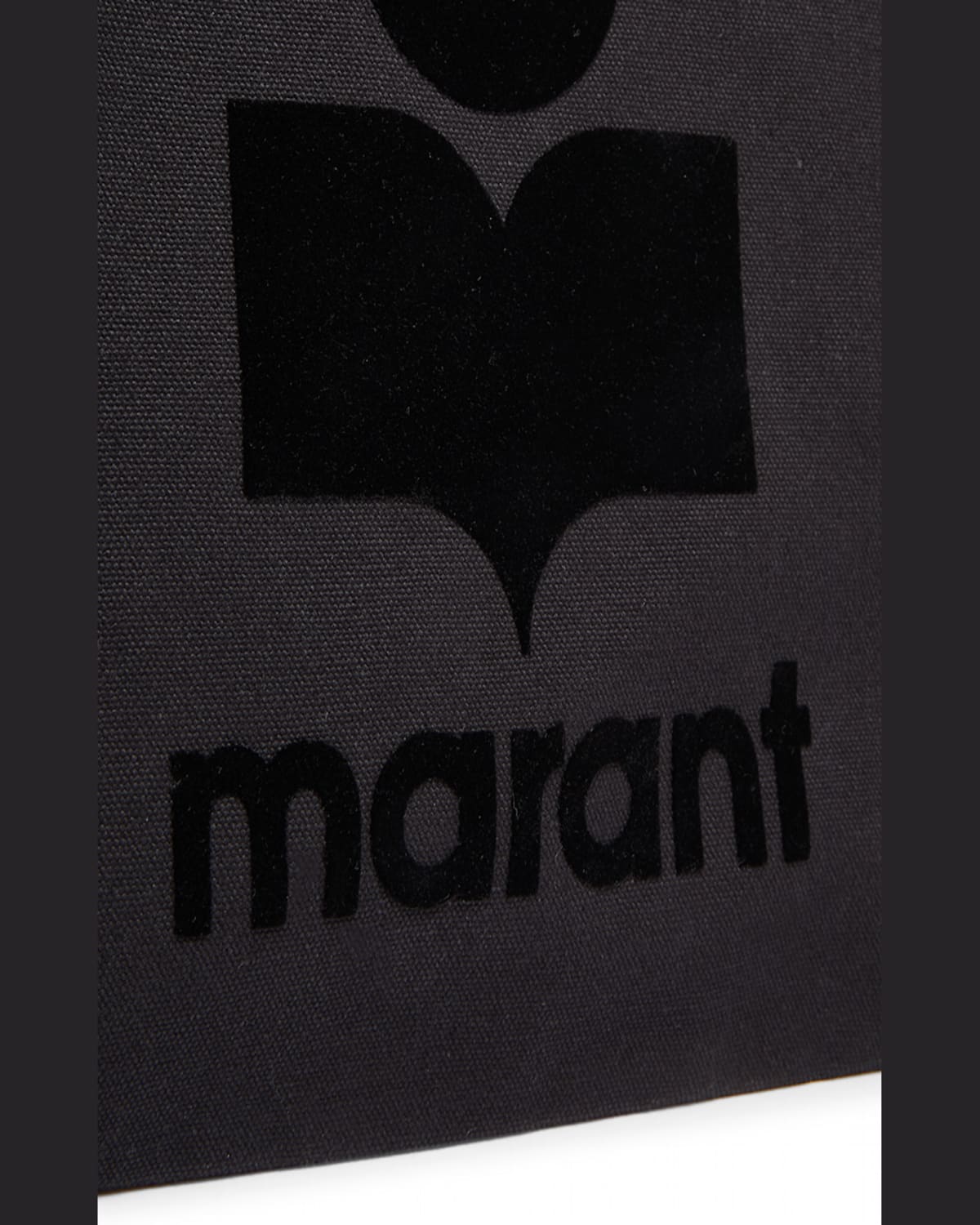 Isabel Marant Yenky Zip Canvas Cotton Tote Bag In Black