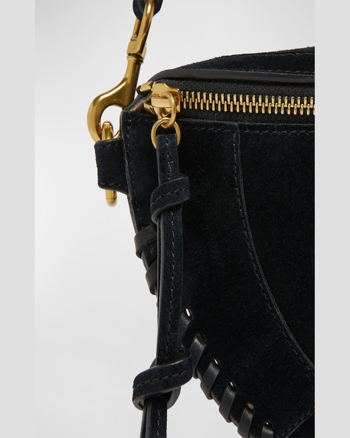 ISABEL MARANT SKANO BRAIDED SUEDE BELT BAG