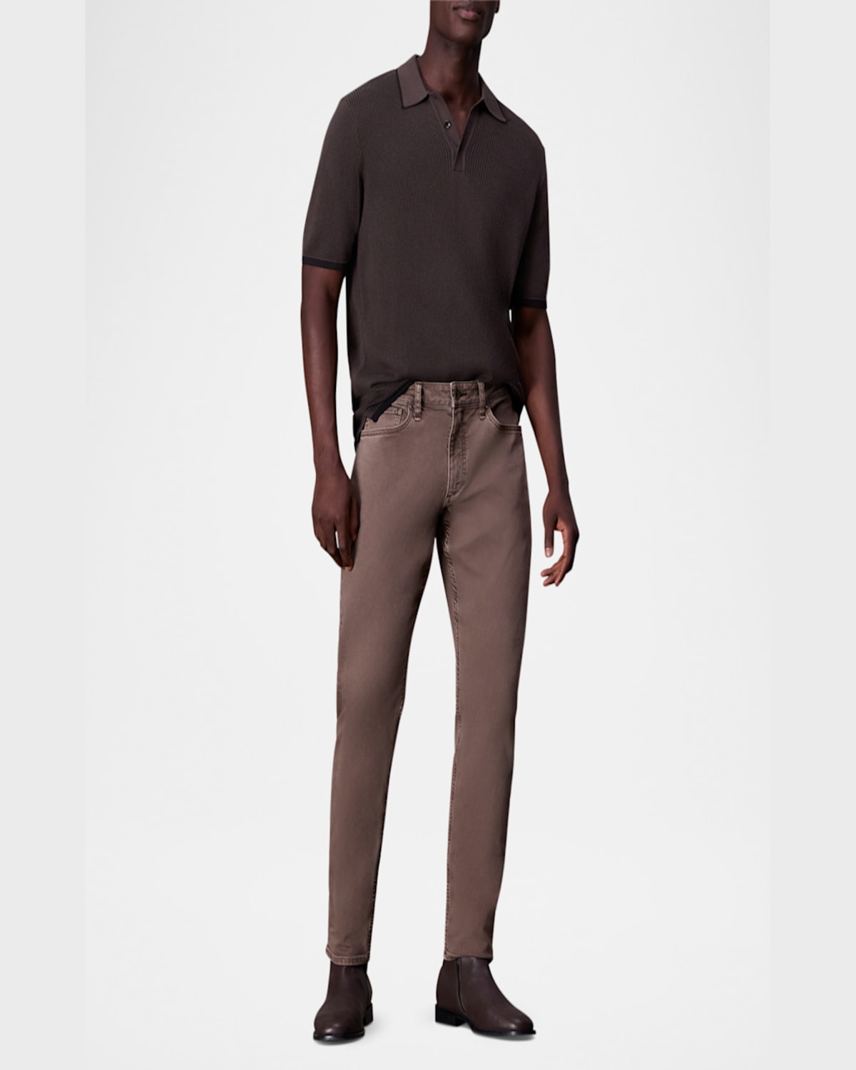 Rag & Bone Harvey Relaxed Polo In Blue
