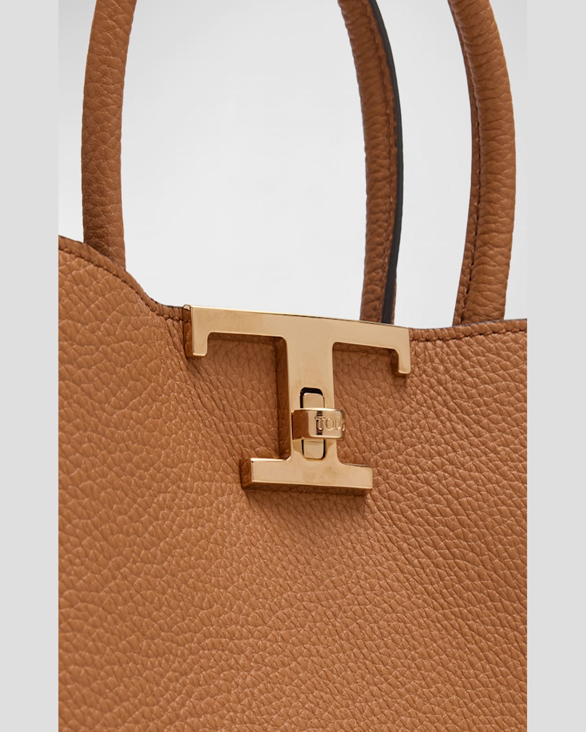 Tod's Calf Leather Top-handle Bag In Kenia Scuro