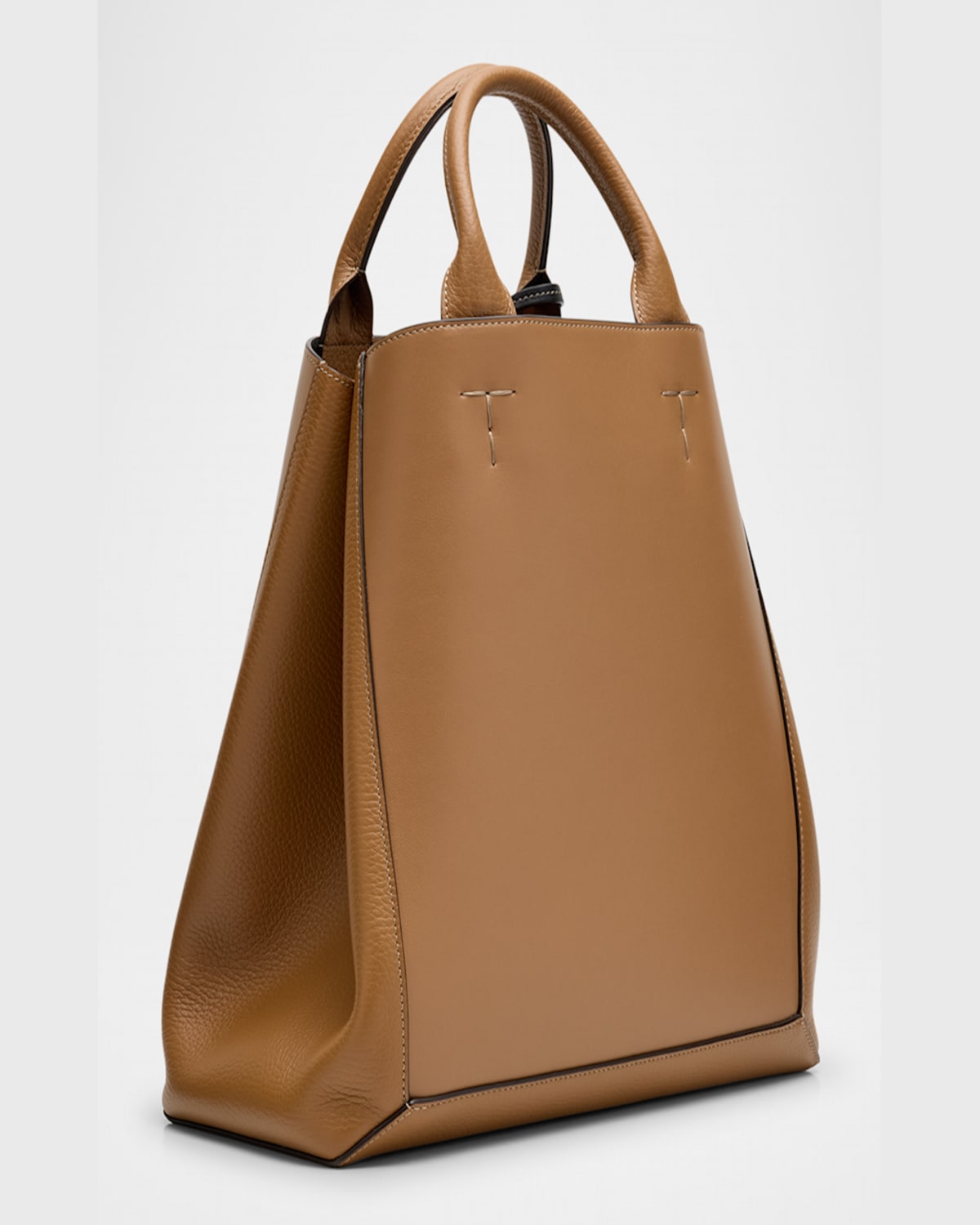 Tod's Calf Leather Top-handle Bag In Biscotto Nero