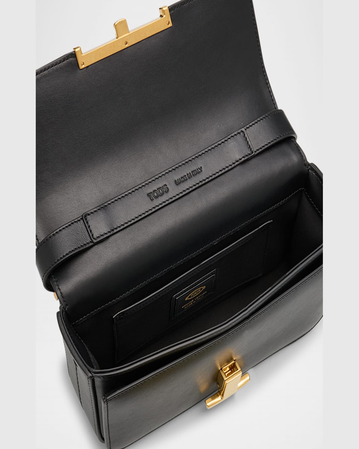 Tod's Micro T-timeless Leather Shoulder Bag In Nero