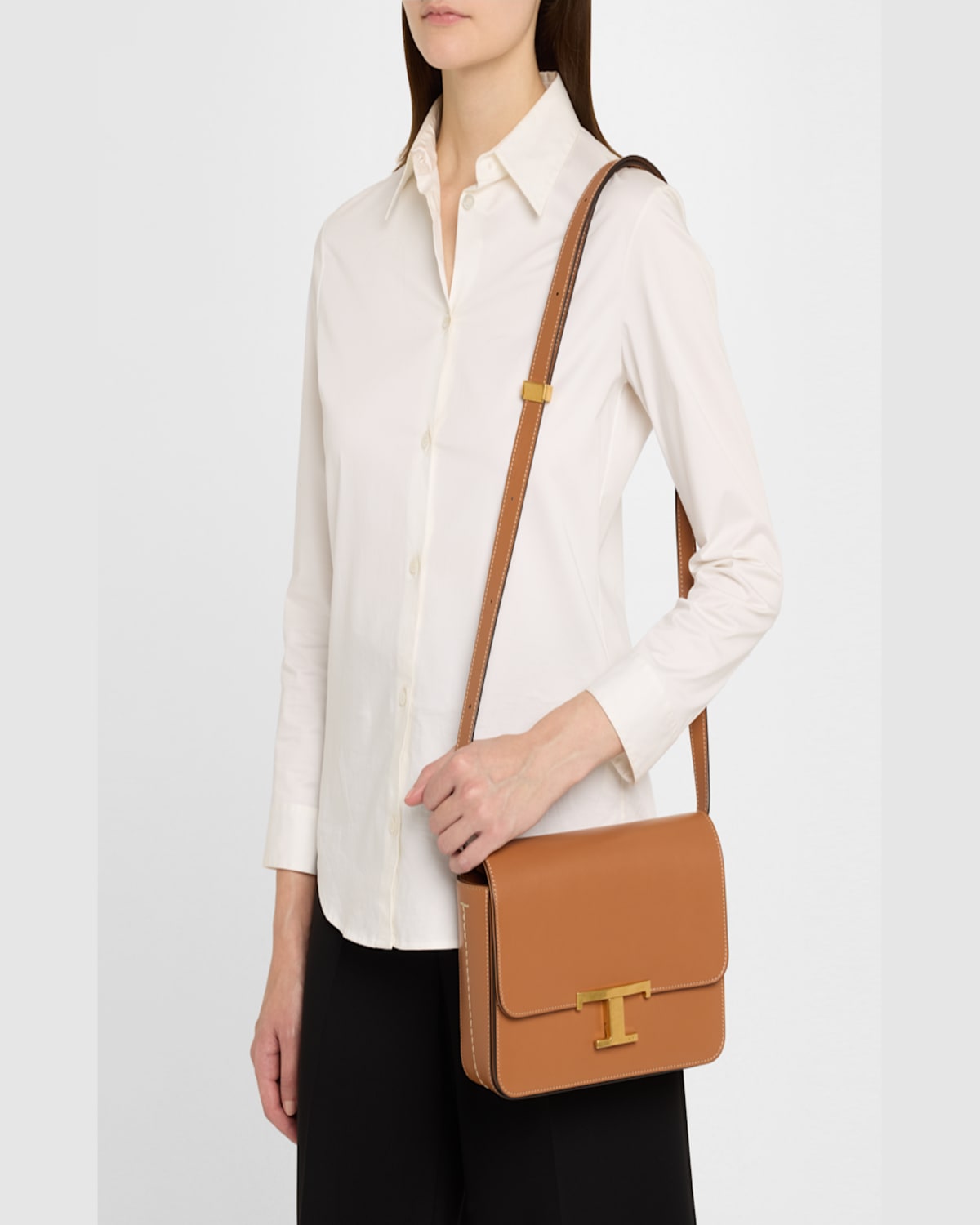 TOD'S MICRO T LEATHER CROSSBODY BAG 
