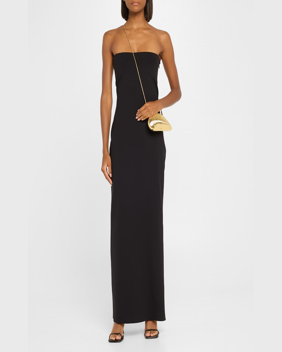 Simkhai Bridget Mini Metal Oyster Shell Clutch Bag In Gold